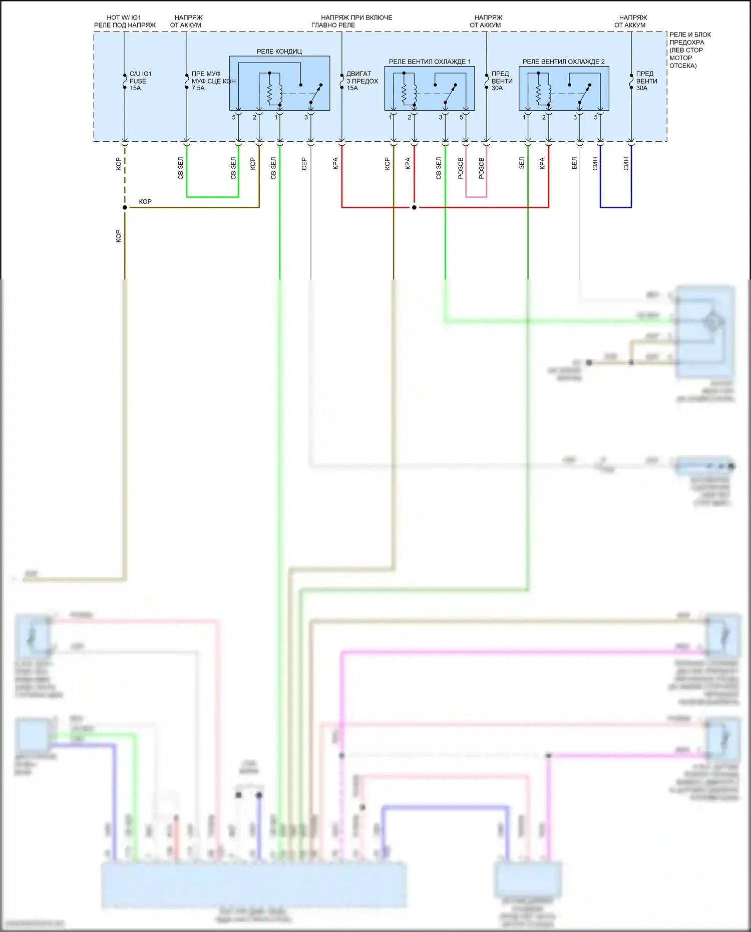 iA Scion I (2015-2016): Электросхема ручного кондиционера (2 из 2) 
