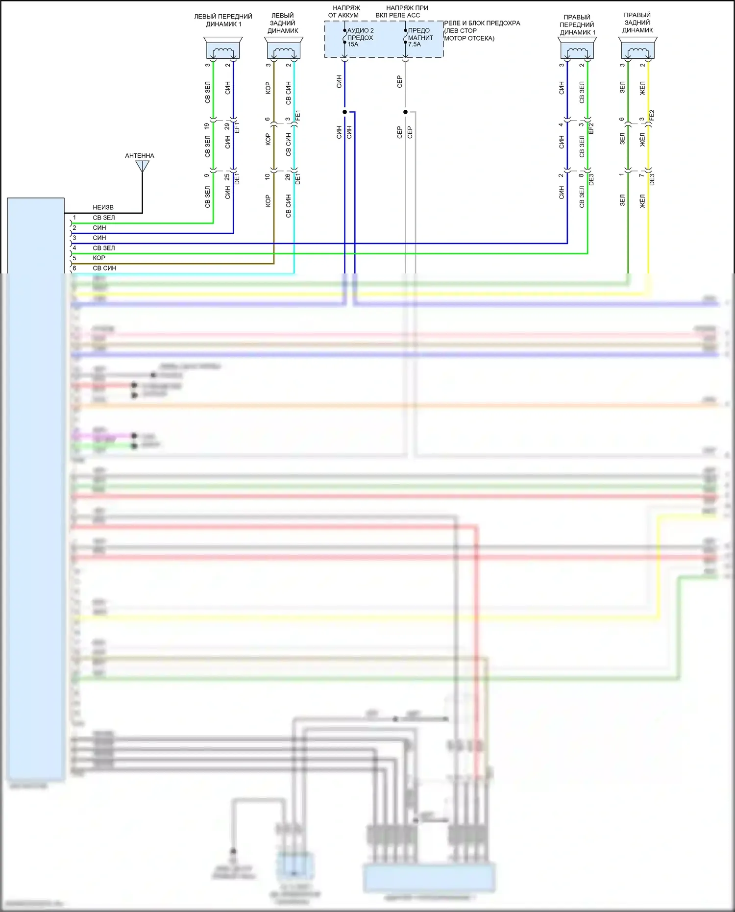iA Scion I (2015-2016): Магнитола электросхема, без нескольких дисплеев (1 из 3) 