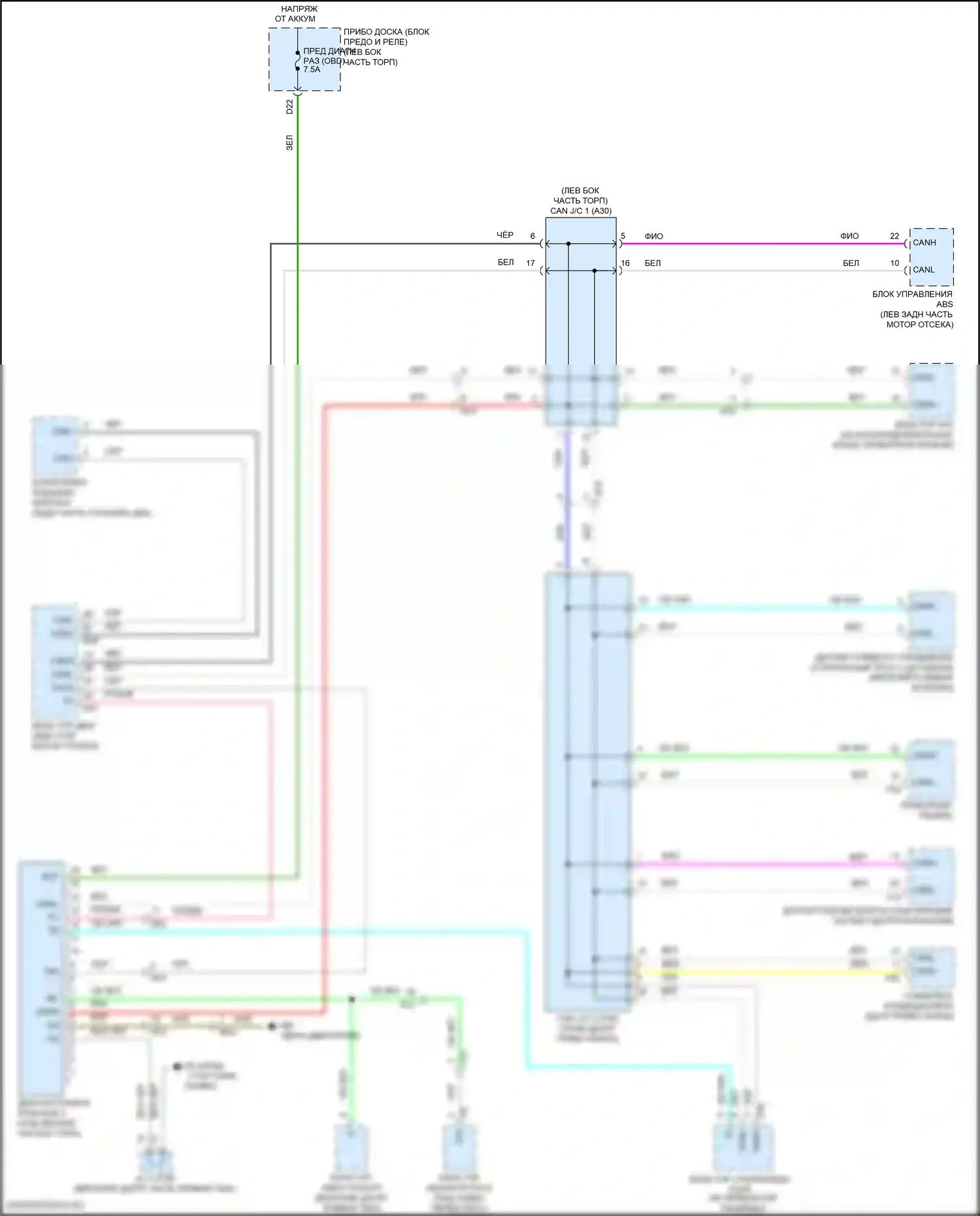 iM Scion I (2015-2016): Can шина электросхема 