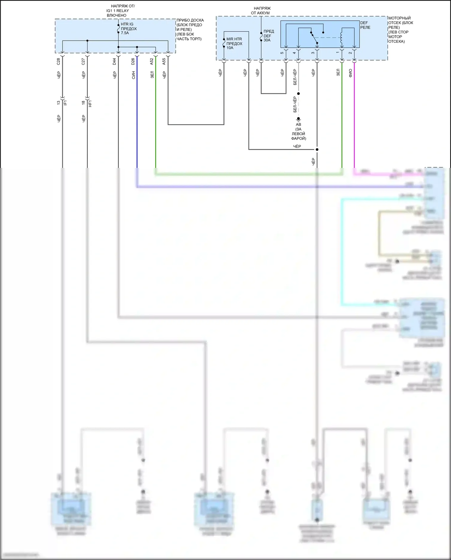 iM Scion I (2015-2016): Электросхема подогрева стекол 