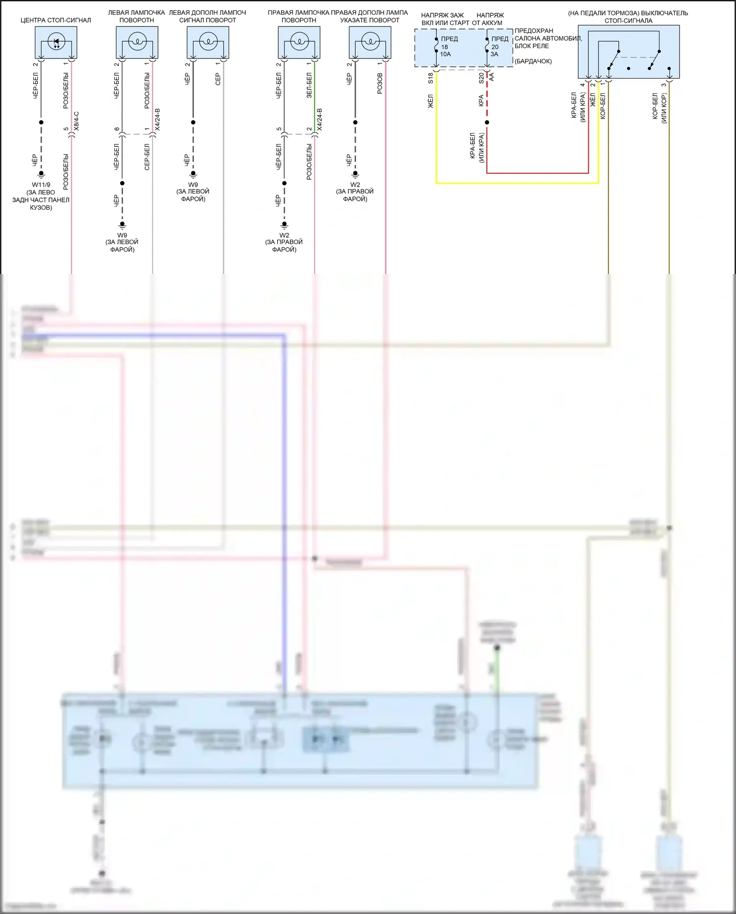 Fortwo Smart III (2014-2024): Электросхема фар и фонарей (3 из 3) 