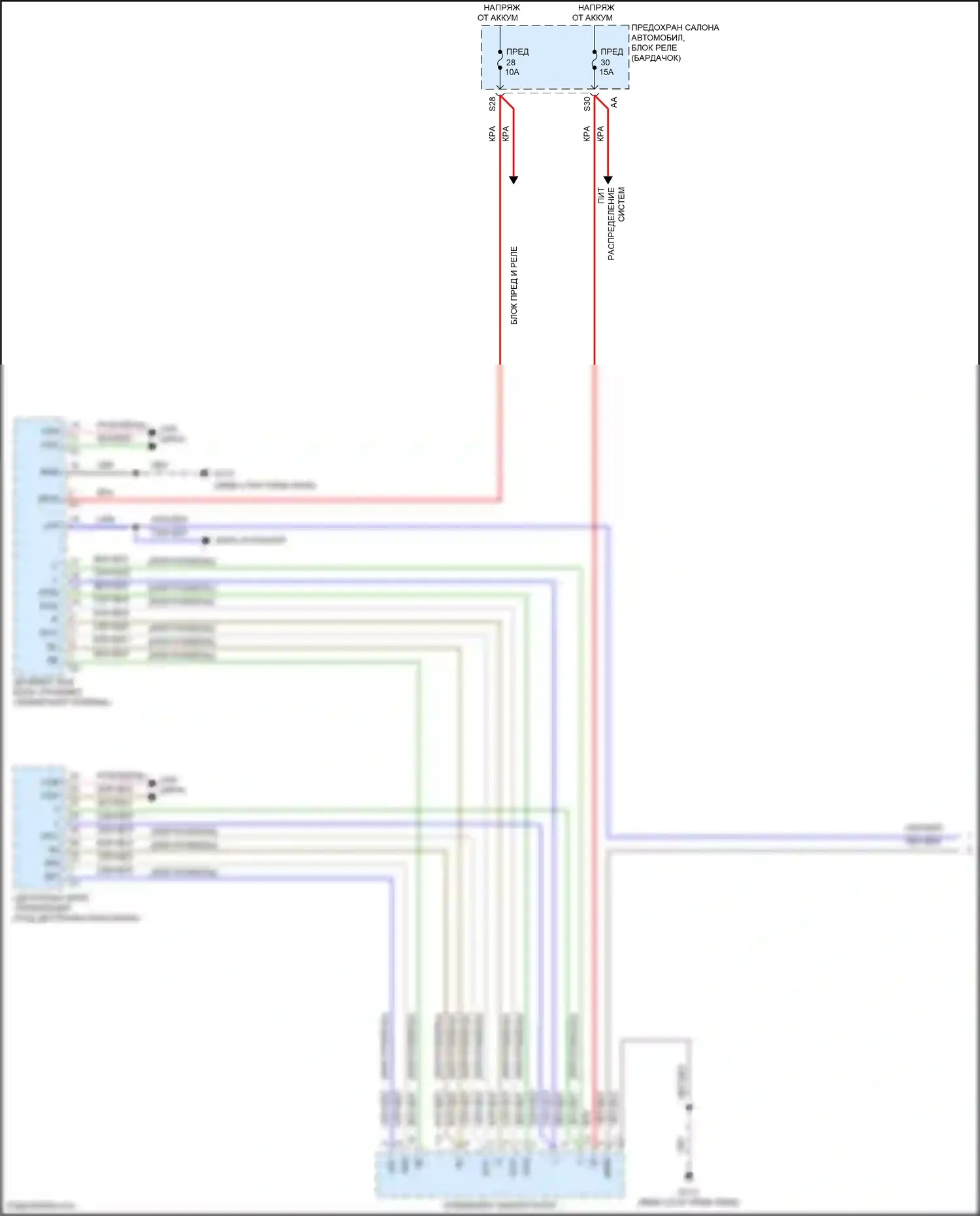 Fortwo Smart III (2014-2024): Электросхема подсветки приборной панели (1 из 2) 