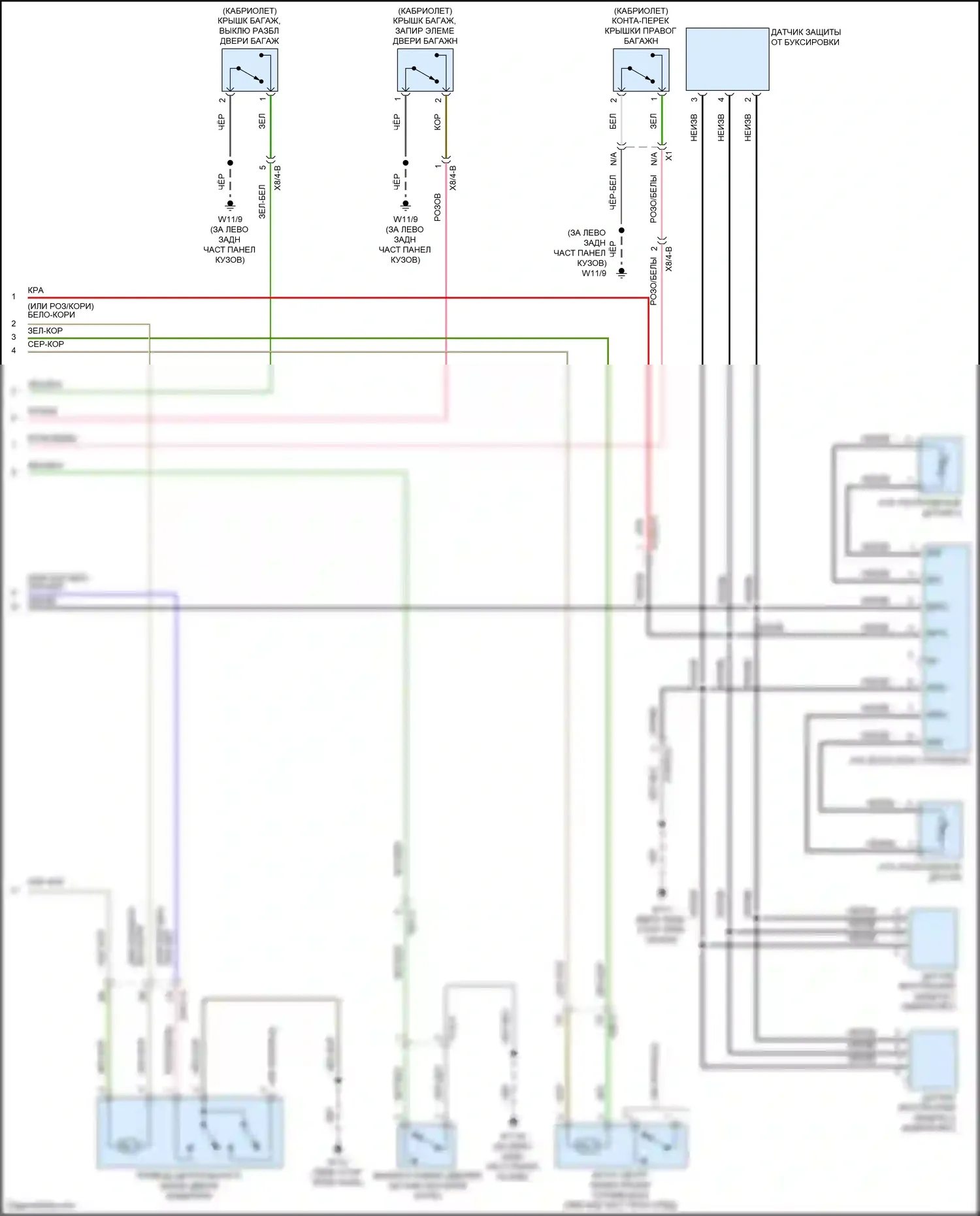 Fortwo Smart III (2014-2024): Сигнализации электросхема (2 из 2) 