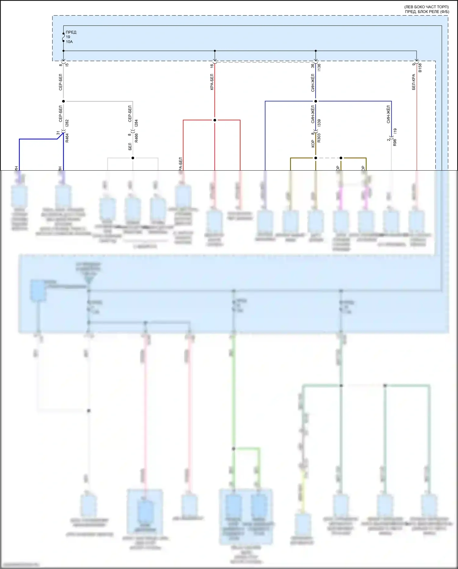 Ascent Subaru I (2017-2022): Электросхема блока предохранителей реле (10 из 10) 