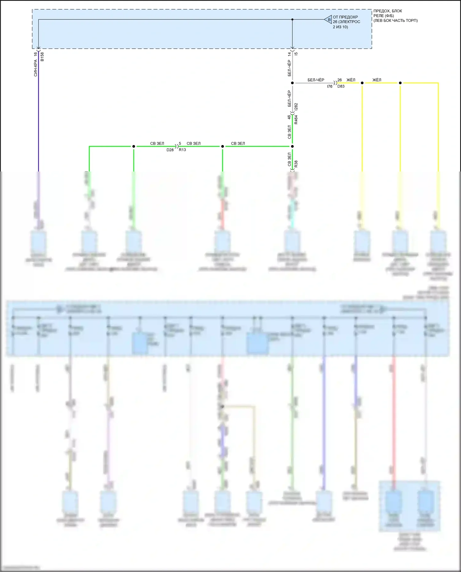 Ascent Subaru I (2017-2022): Электросхема блока предохранителей реле (3 из 10) 