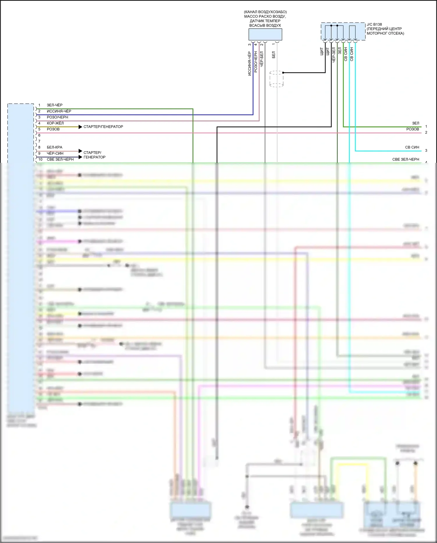 Ascent Subaru I (2017-2022): Электросхема двигателя 2,4л турбо (1 из 7) 