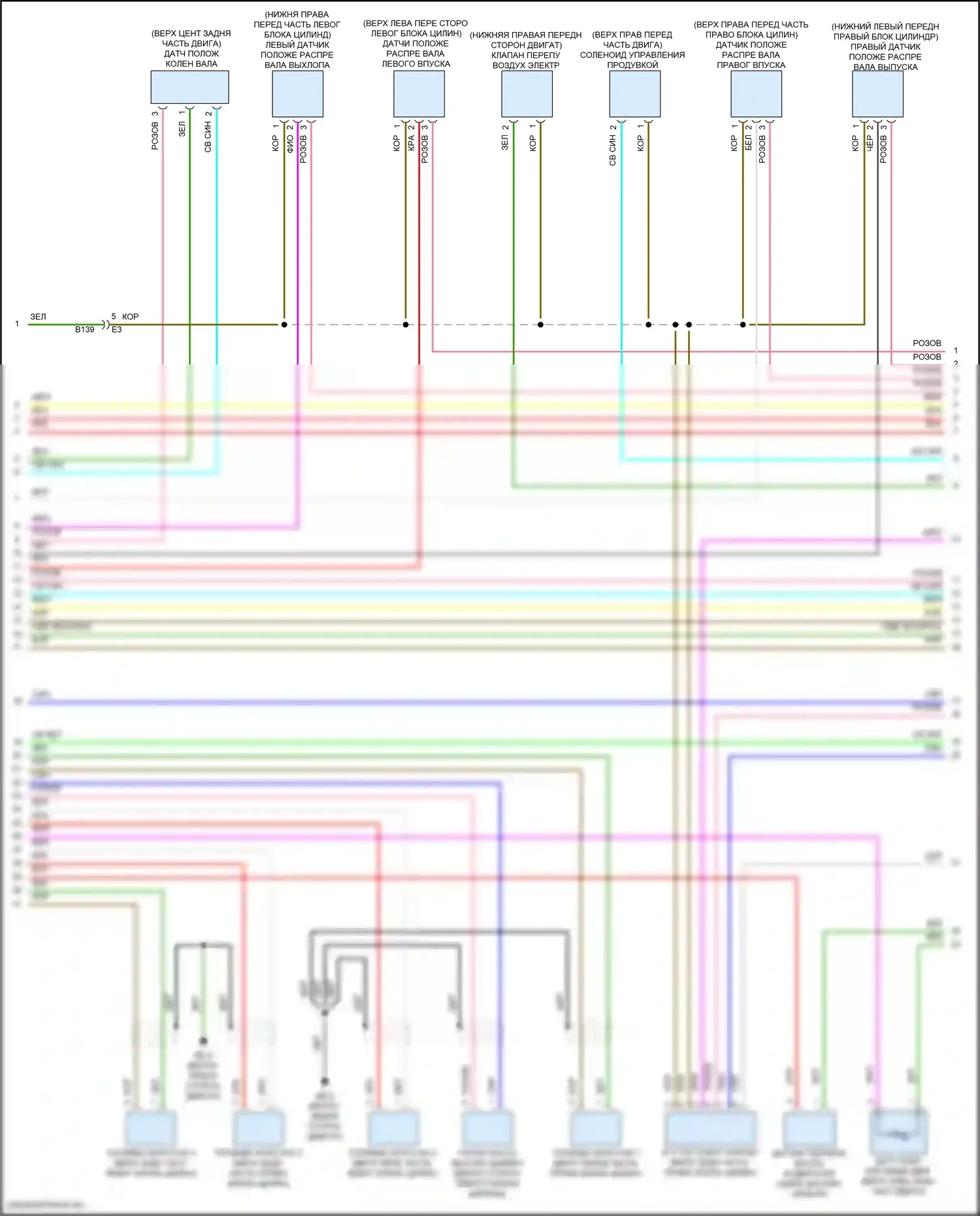 Ascent Subaru I (2017-2022): Электросхема двигателя 2,4л турбо (4 из 7) 