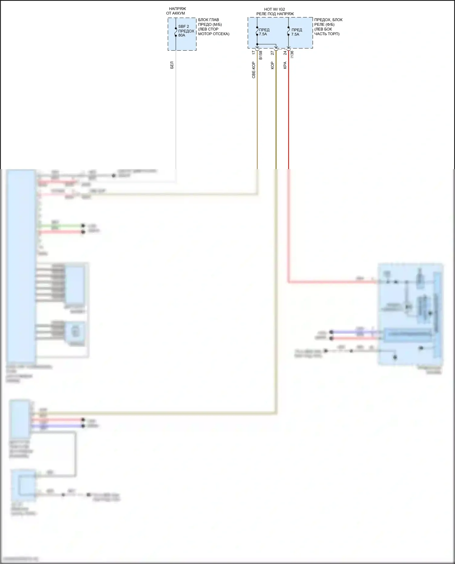 Ascent Subaru I (2017-2022): Электросхема электроусилителя руля 