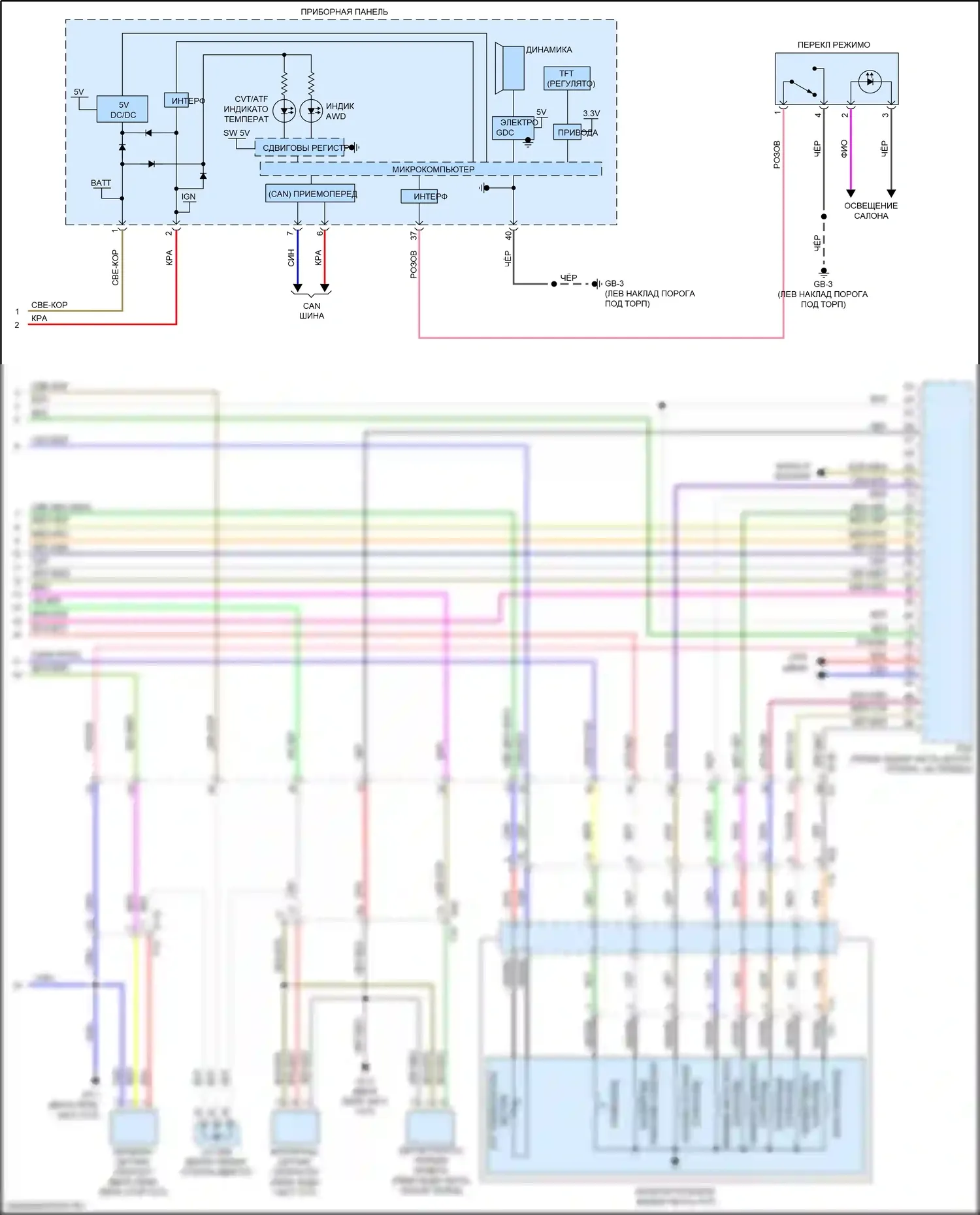 Ascent Subaru I (2017-2022): Электросхема коробки передач (2 из 2) 