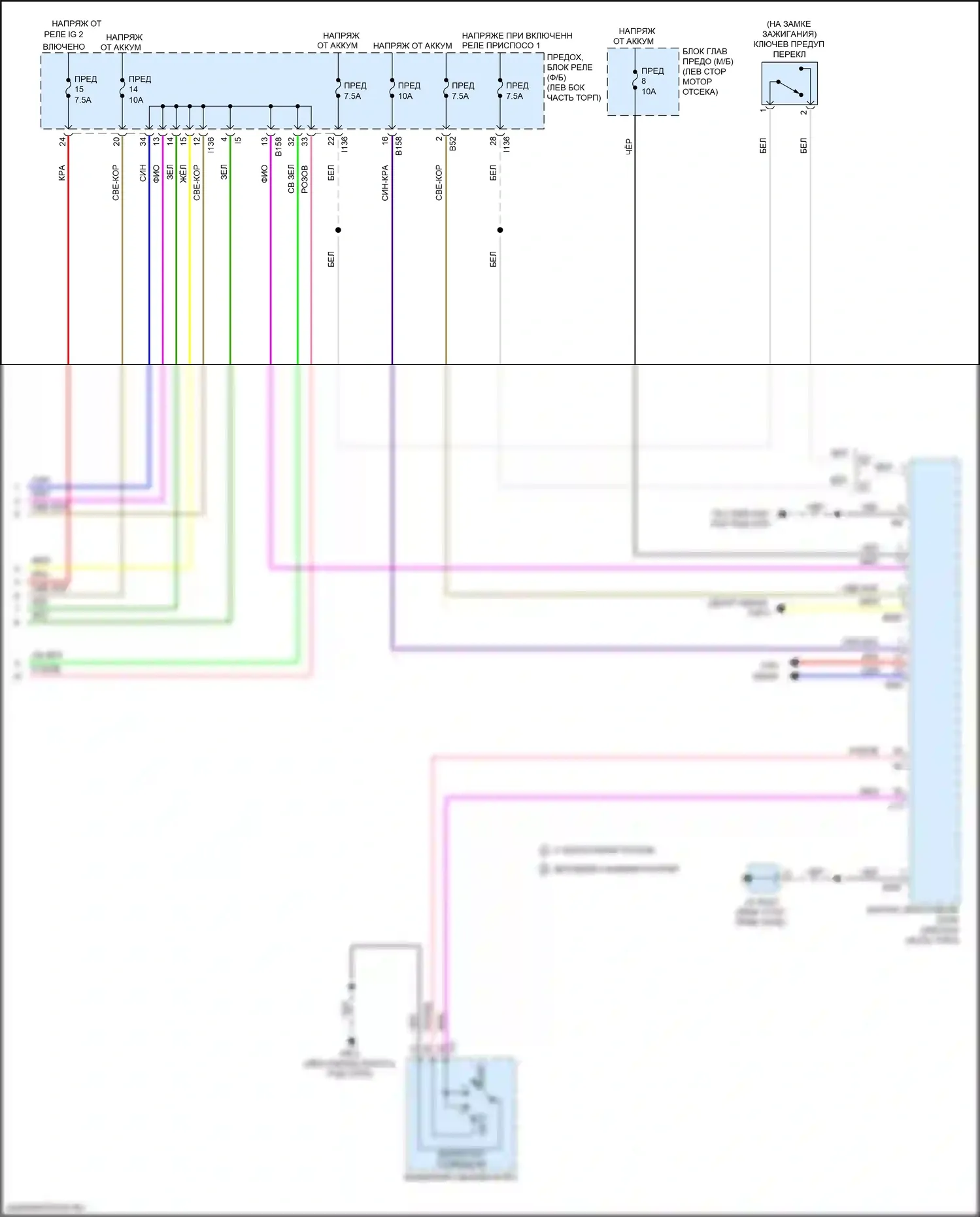 Ascent Subaru I (2017-2022): Электросхема подсветки приборной панели (3 из 3) 