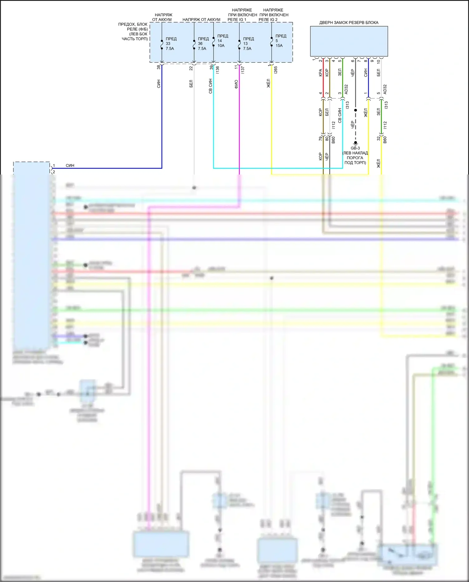 Ascent Subaru I (2017-2022): Электросхема защиты от взлома, с системой бесключевого доступа (1 из 5) 