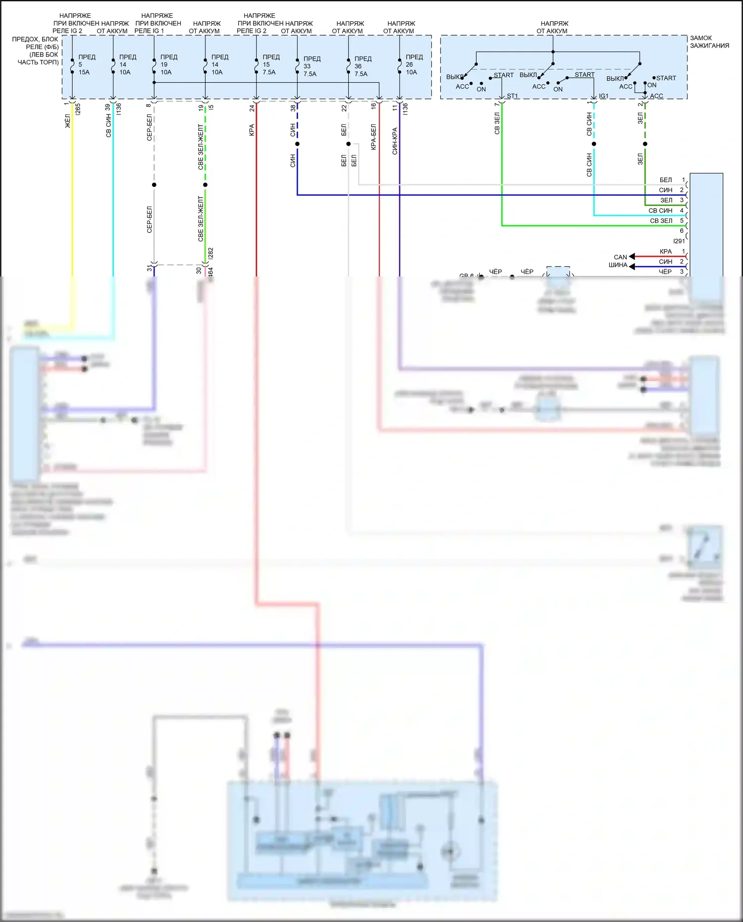 Ascent Subaru I (2017-2022): Электросхема центрального замка, без системы бесключевого доступа (3 из 3) 