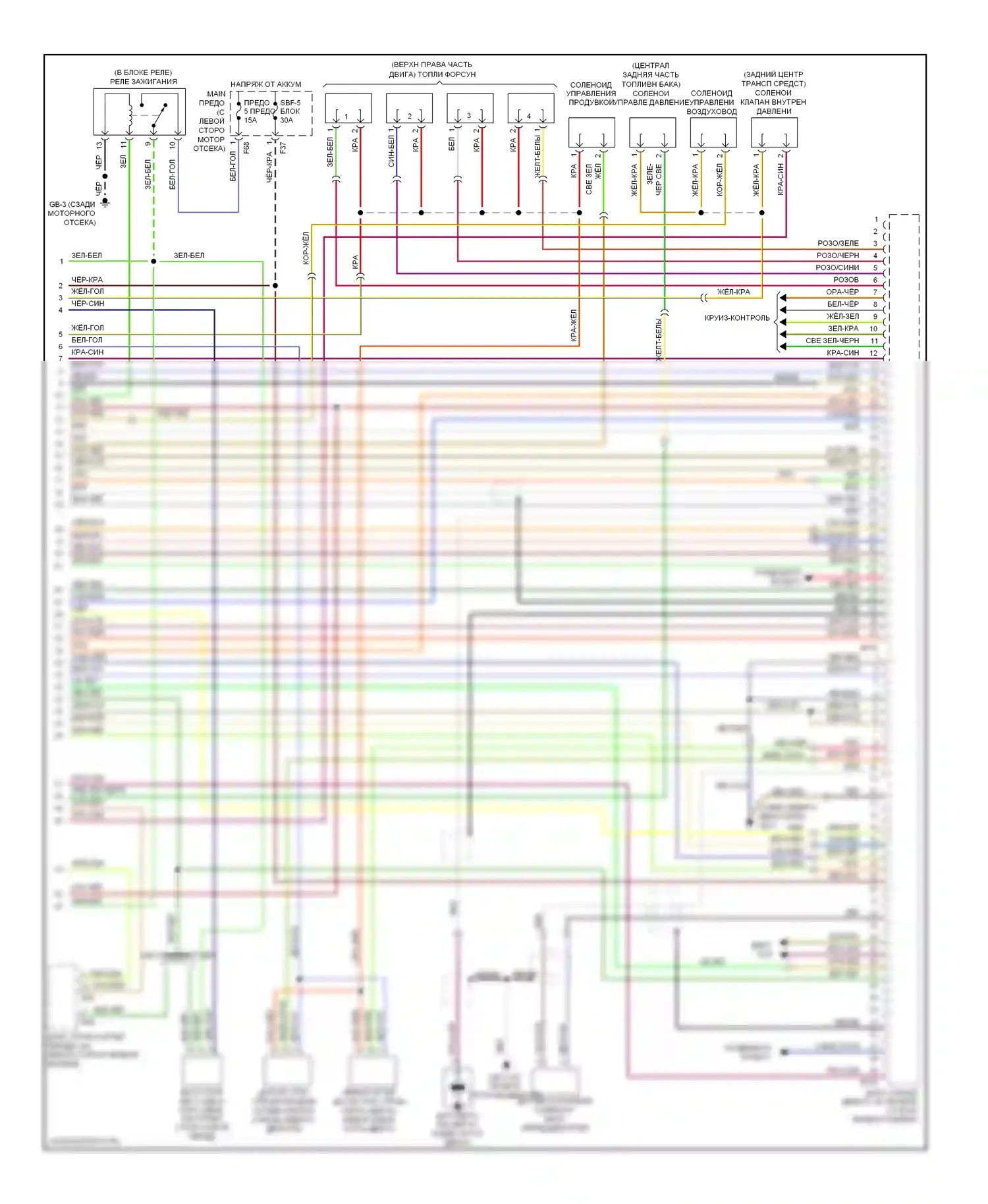 Baja Subaru I (2002-2006): Электросхема двигателя 2.5л турбо (4 из 4) 