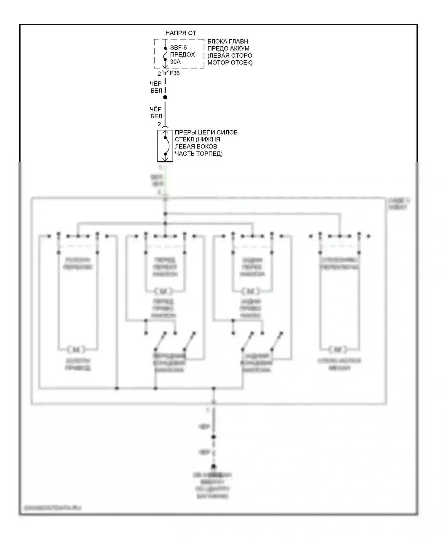Baja Subaru I (2002-2006): Электросхема силового сиденья 