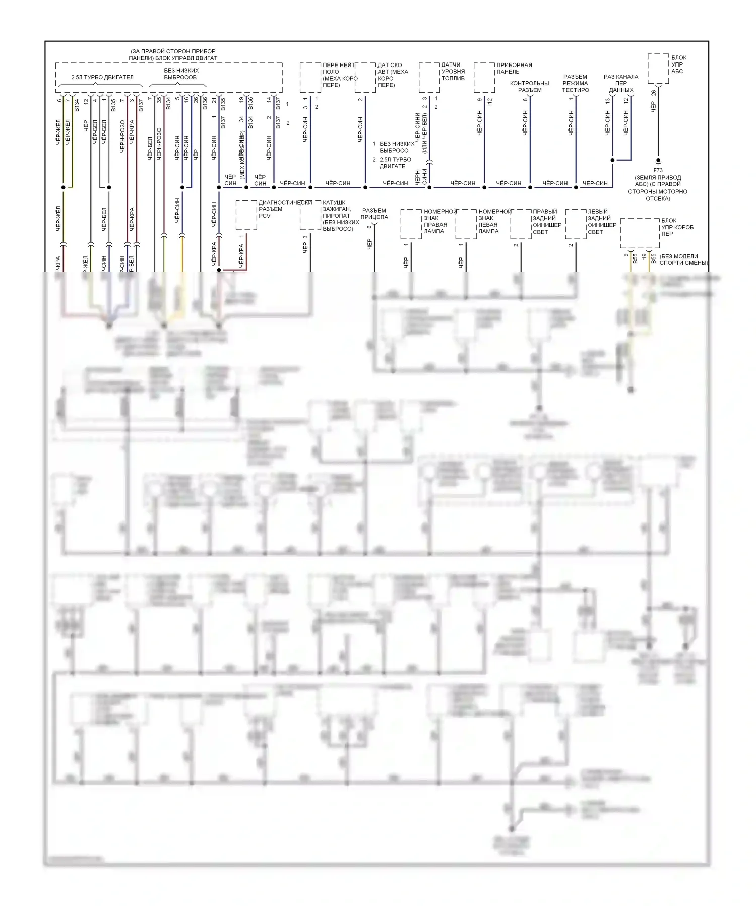 Baja Subaru I (2002-2006): Электросхема разводки массы (1 из 2) 