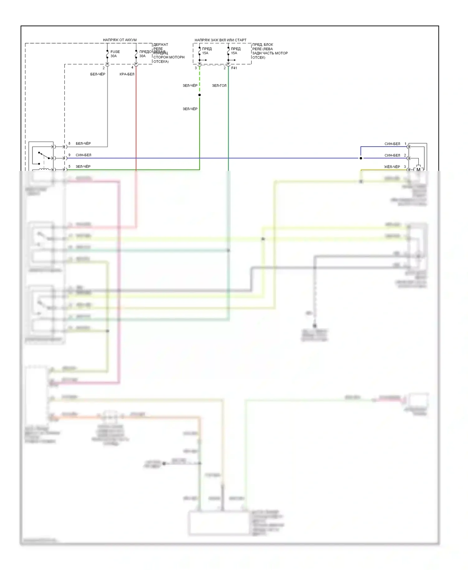 Baja Subaru I (2002-2006): 2,5л турбо, электросхема вентилятора охлаждения 
