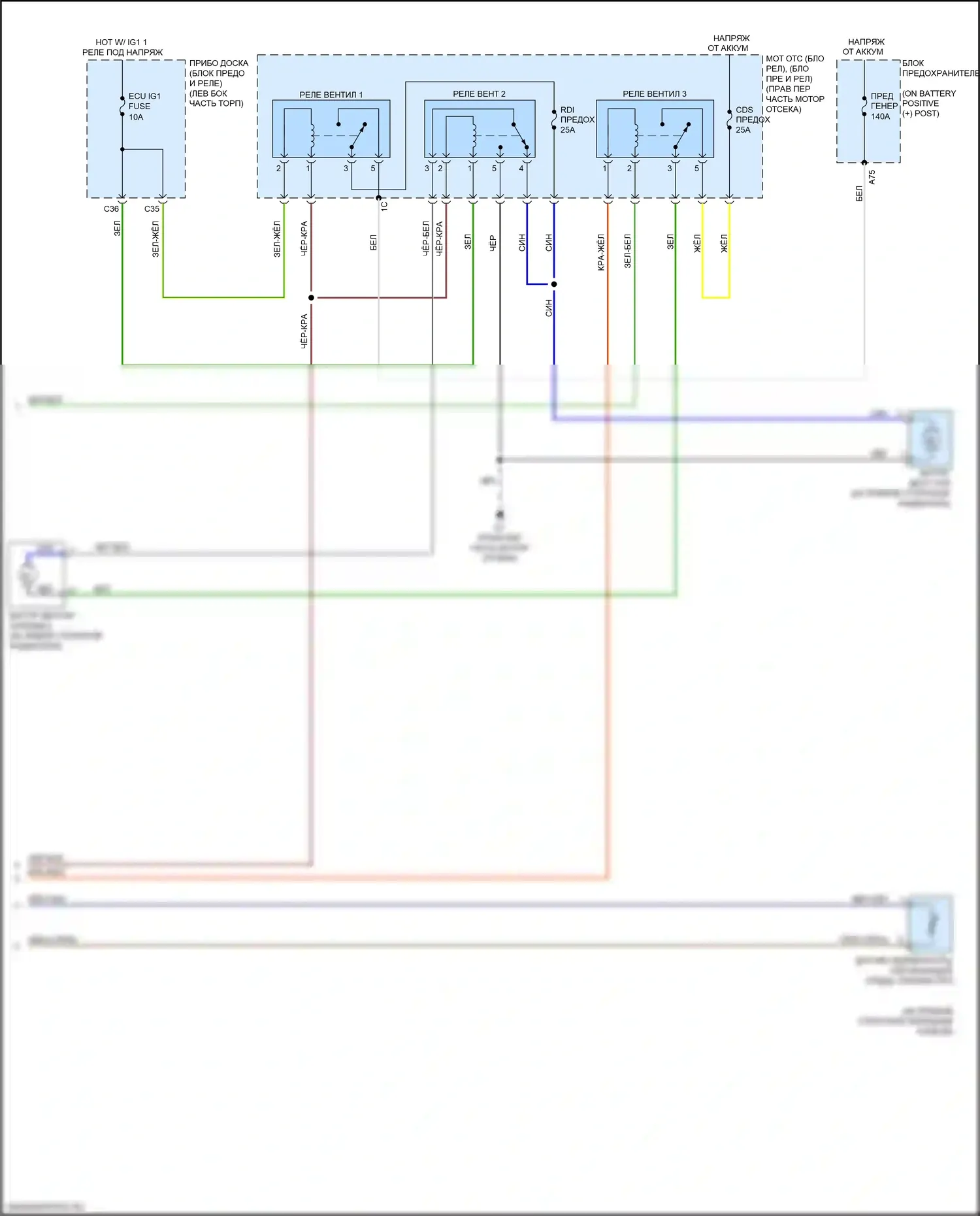 BRZ Subaru ZC рестайлинг (2016-2020): Электросхема ручного кондиционера (3 из 3) 