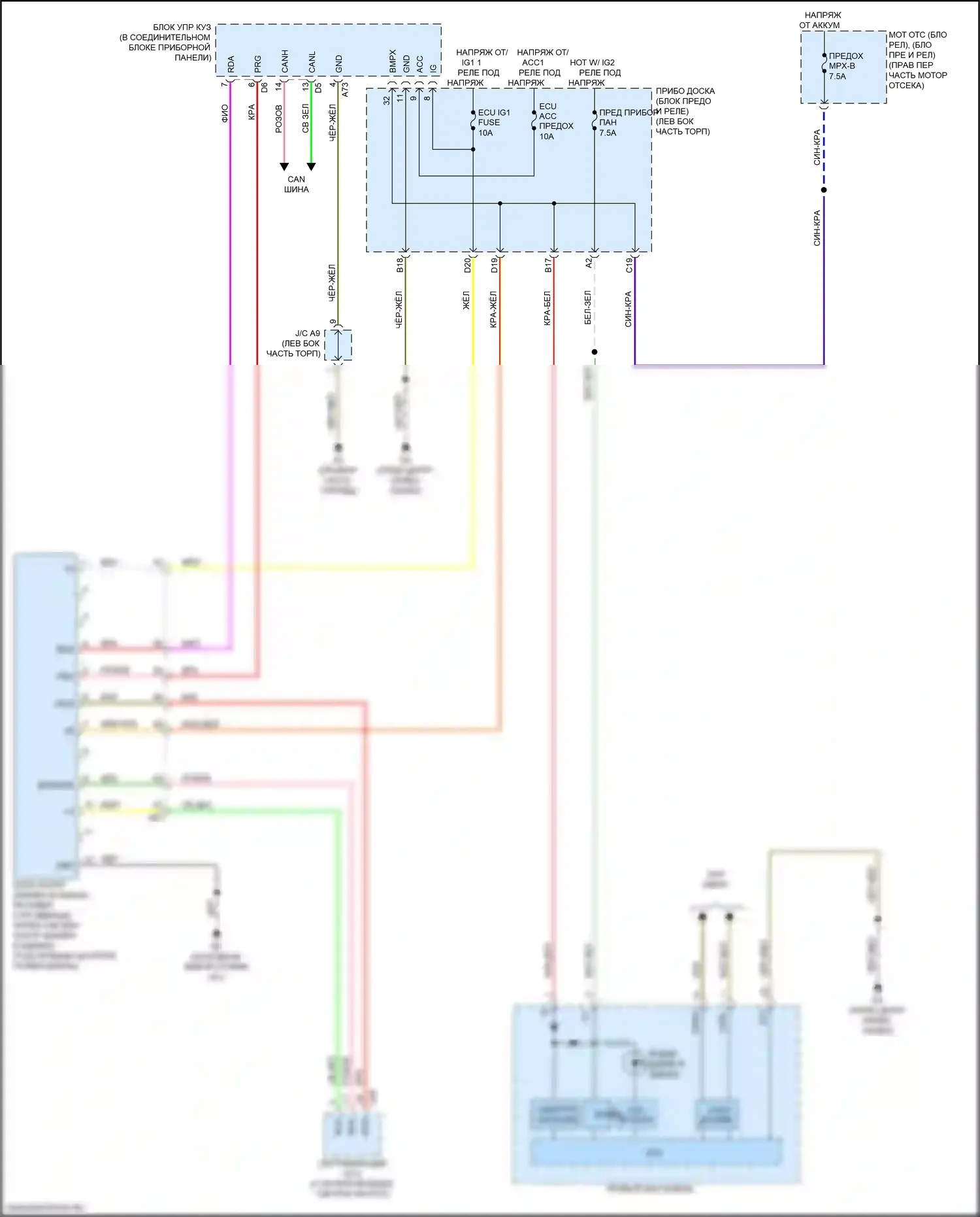 BRZ Subaru ZC рестайлинг (2016-2020): Электросхема контроля давления в шинах 