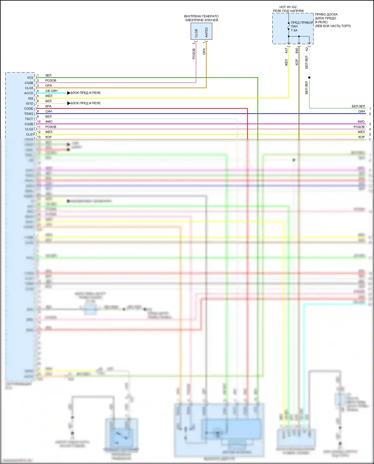 BRZ Subaru ZC рестайлинг (2016-2020): Электросхема защиты от взлома с интеллектуальной системой ввода и запуска (1 из 5) 