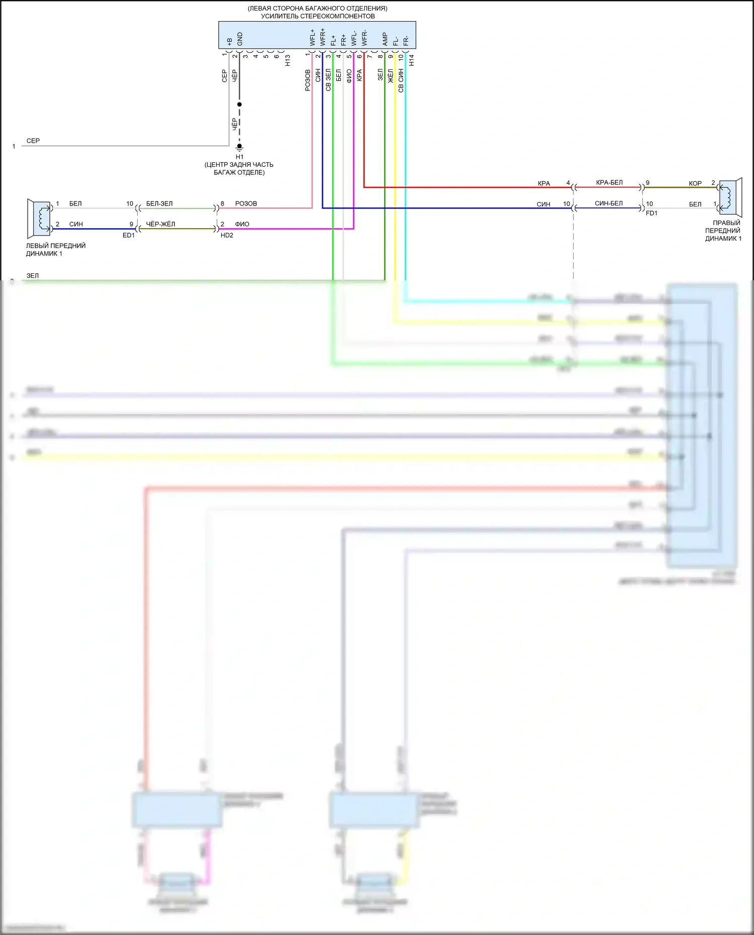 BRZ Subaru ZC рестайлинг (2016-2020): Электросхема навигации (3 из 3) 