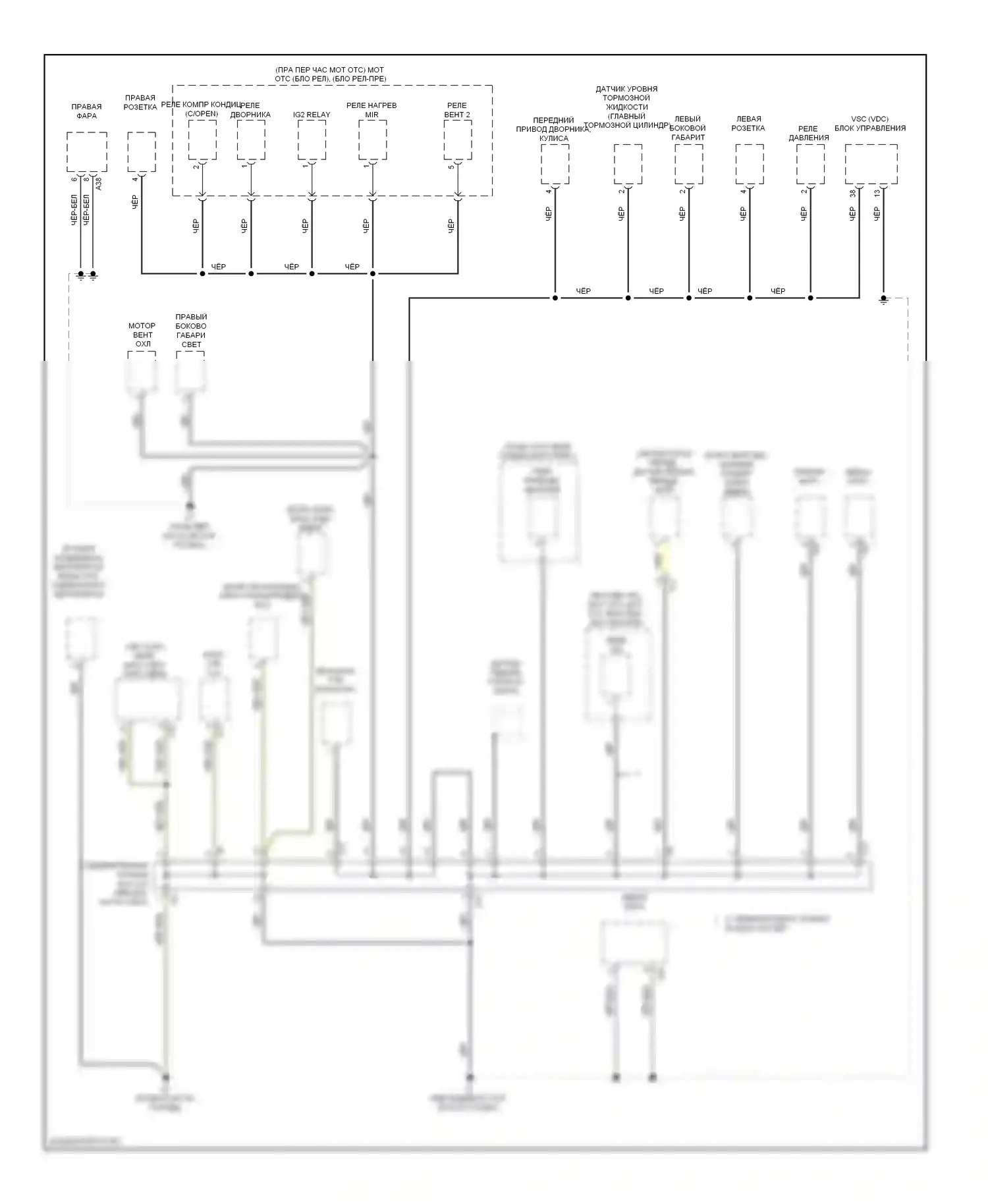 BRZ Subaru ZC (2012-2016): Электросхема точек подключения масс (1 из 3) 