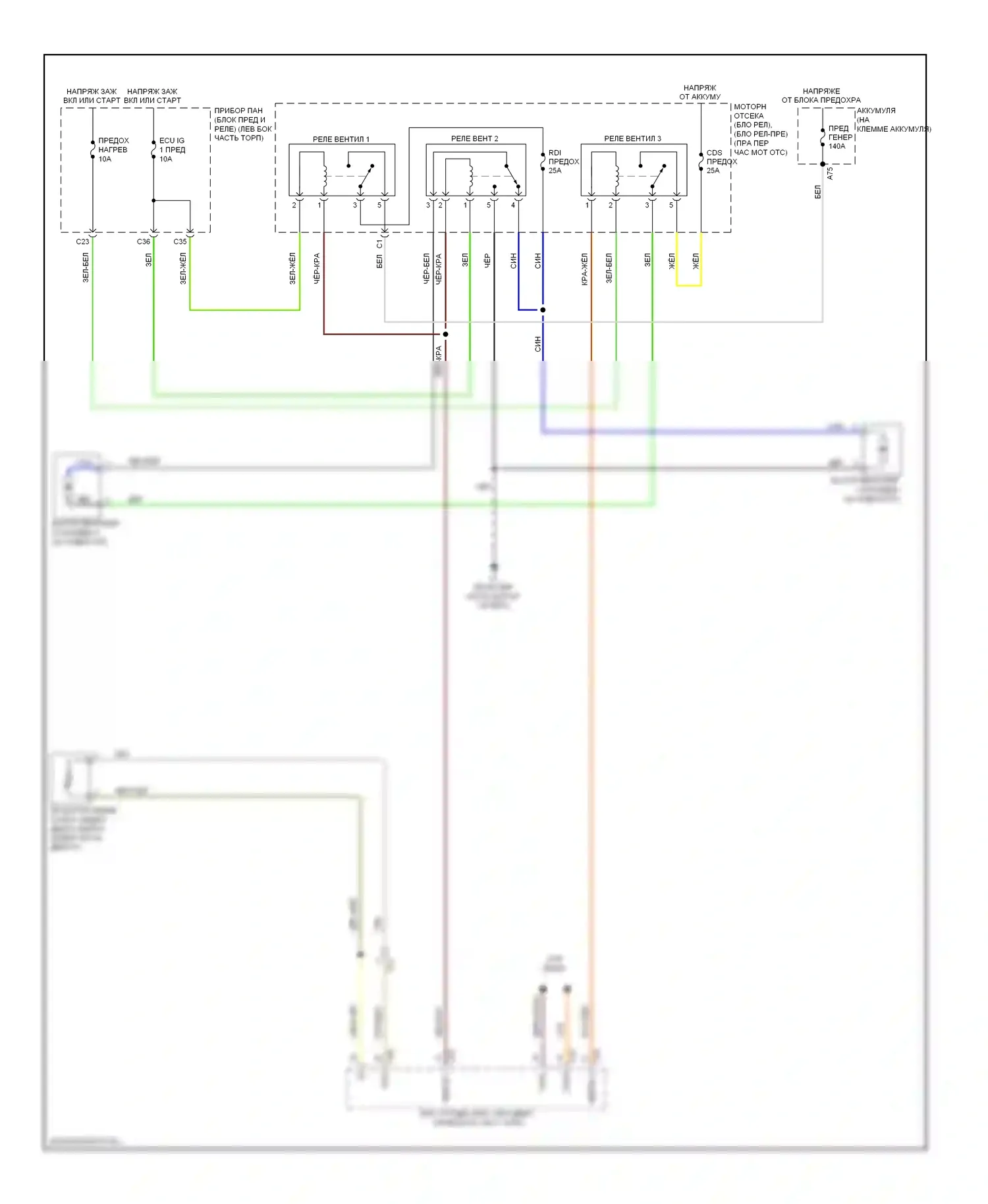 BRZ Subaru ZC (2012-2016): Электросхема вентилятора охлаждения 