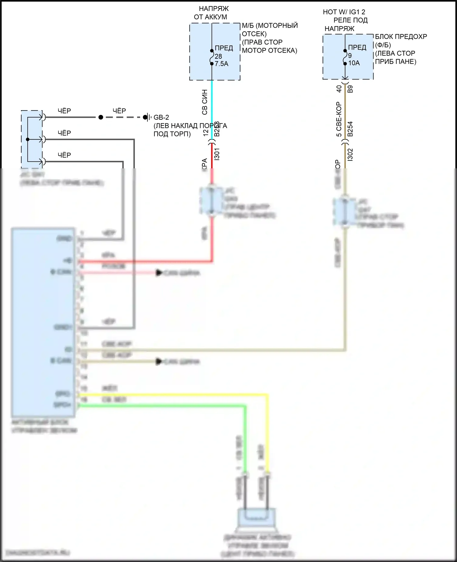 BRZ Subaru ZD8 (2020-2024): Электросхема активных управление кузовом и подвеской 