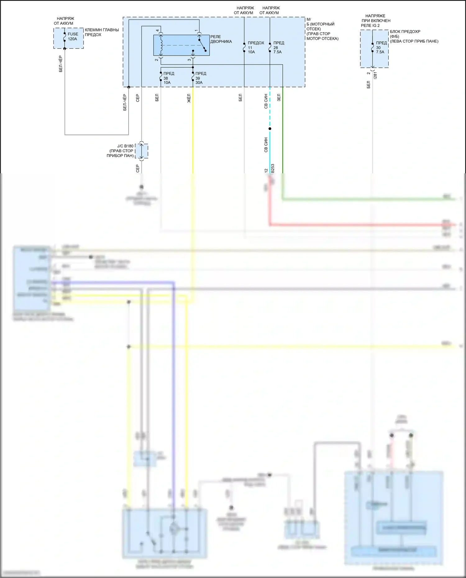 BRZ Subaru ZD8 (2020-2024): Дворники и омыватели электросхема (1 из 2) 