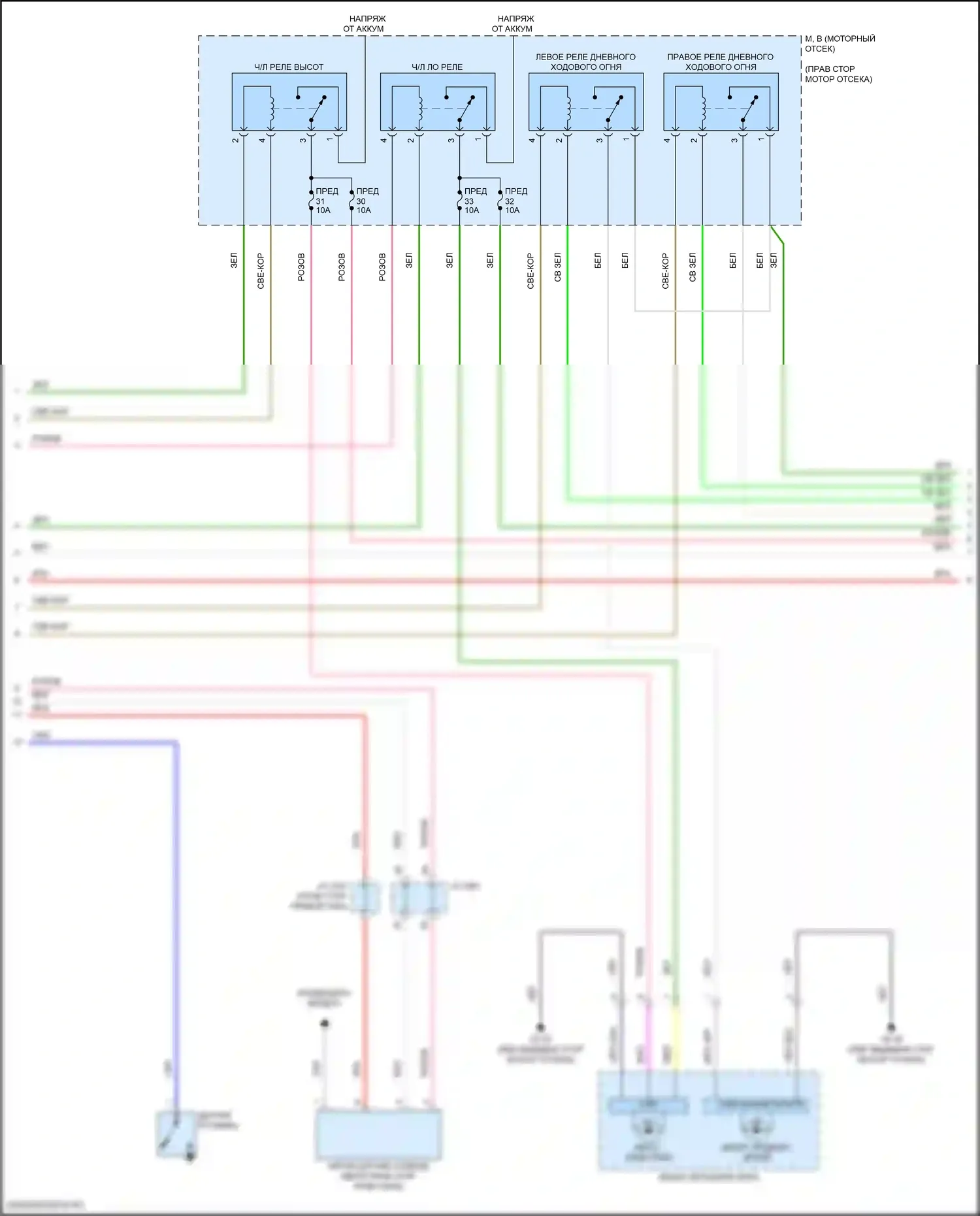 BRZ Subaru ZD8 (2020-2024): Электросхема фар (2 из 3) 