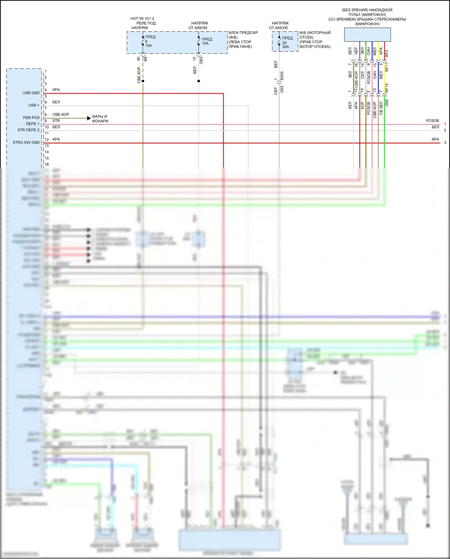 BRZ Subaru ZD8 (2020-2024): Электросхема магнитолы, с усилителем звука, без телематики (1 из 3) 