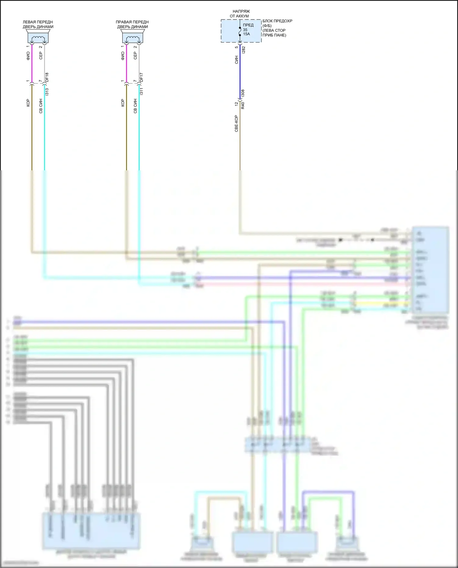 BRZ Subaru ZD8 (2020-2024): Электросхема магнитолы, с усилителем звука, без телематики (3 из 3) 