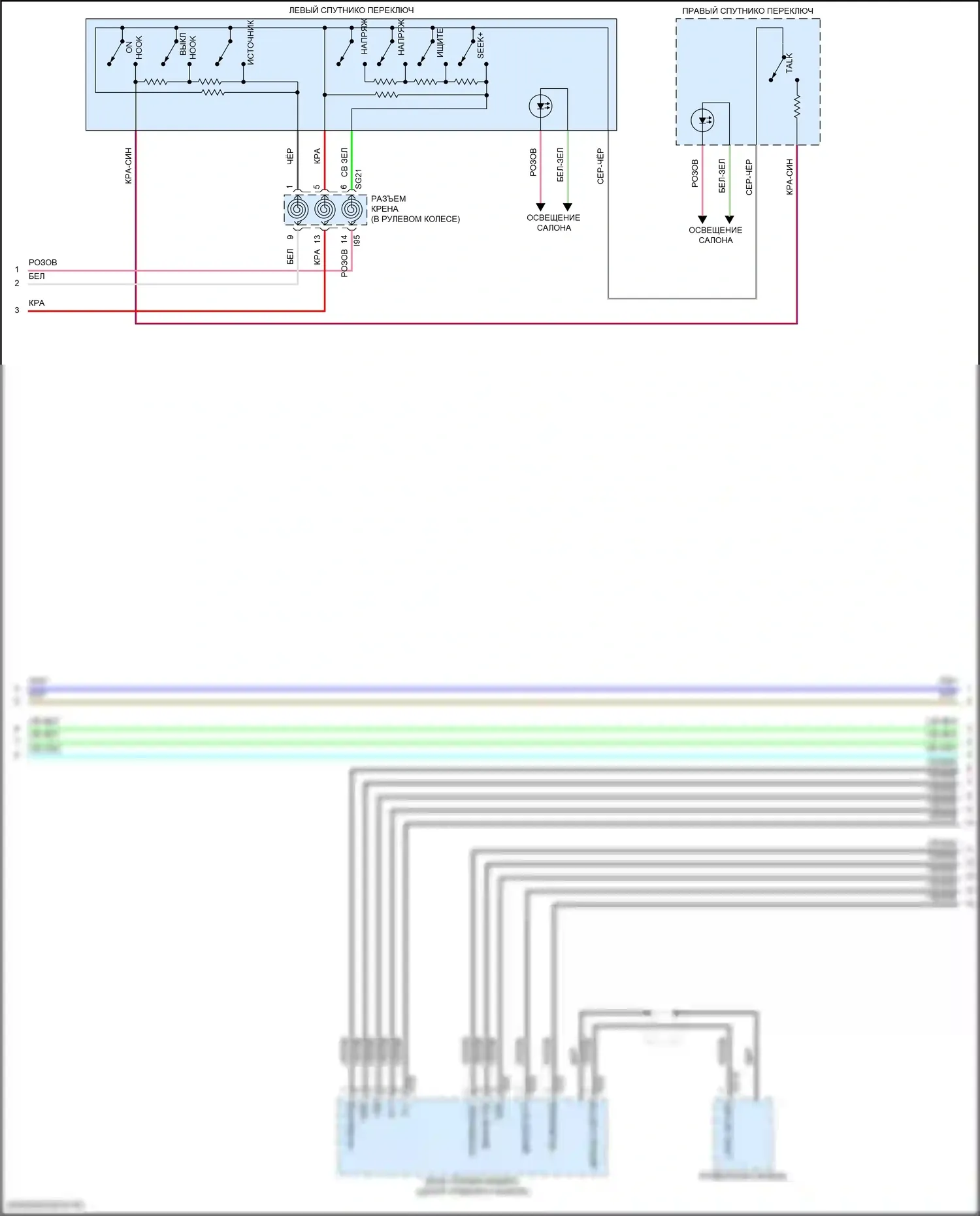 BRZ Subaru ZD8 (2020-2024): Электросхема навигации, с усилителем звука, без телематики (2 из 3) 