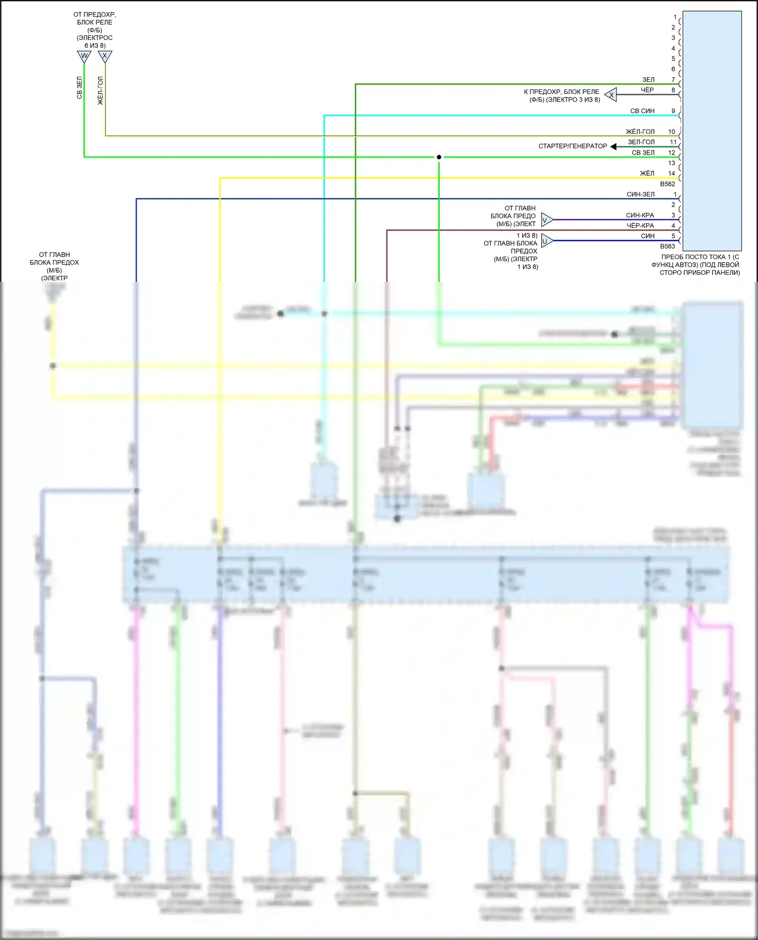 Crosstrek Subaru GT рестайлинг (2020-2022): Электросхема блока предохранителей реле, кроме гибридного (8 из 8) 