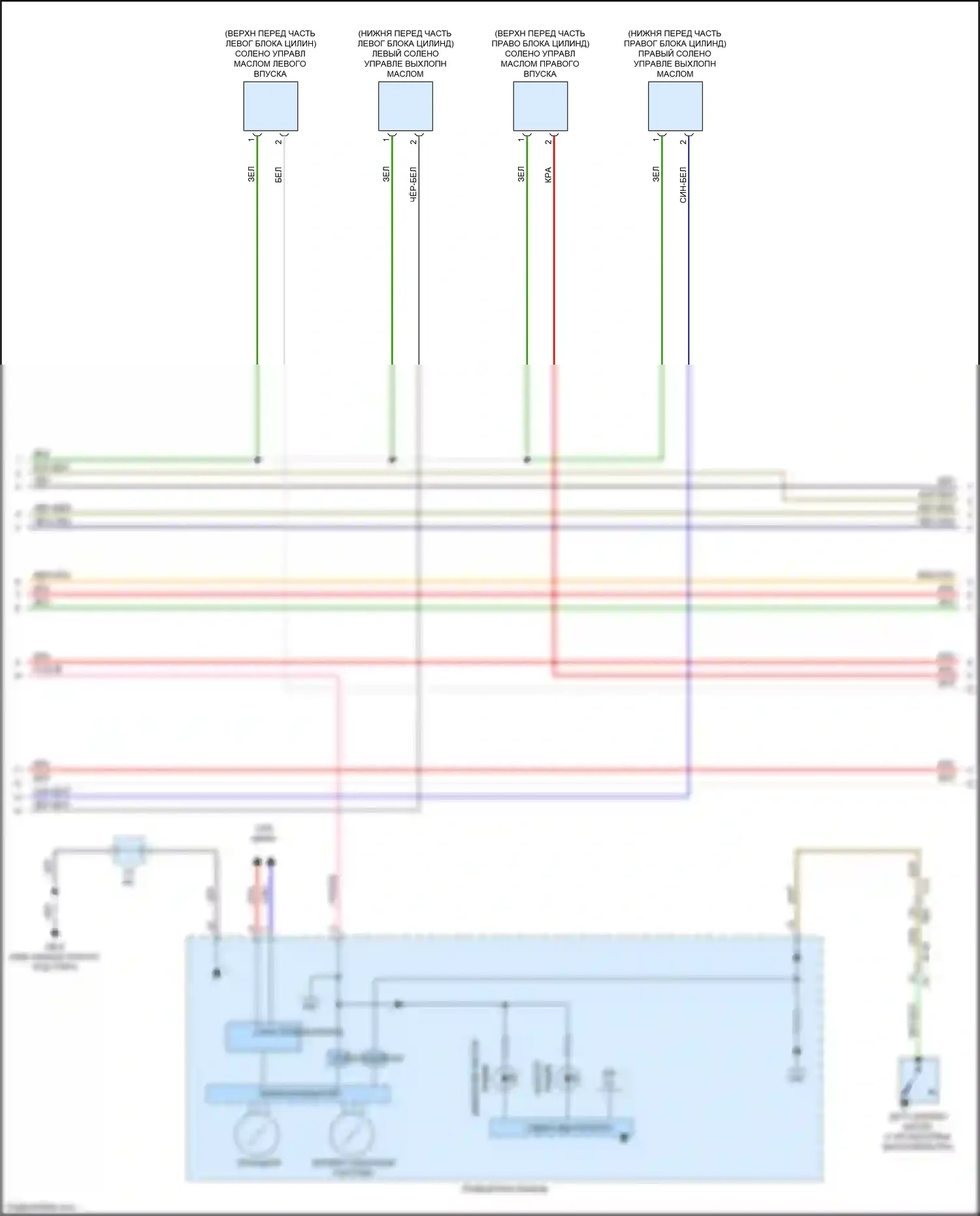 Crosstrek Subaru GT рестайлинг (2020-2022): Электросхема двигатель 2.0л гибрид, электросхема органов управления двигателем (4 из 7) 