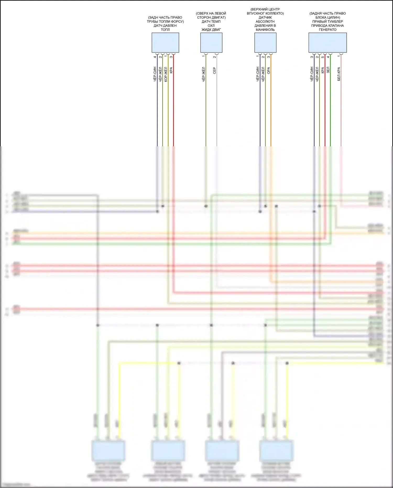 Crosstrek Subaru GT рестайлинг (2020-2022): Электросхема двигатель 2.0л гибрид, электросхема органов управления двигателем (5 из 7) 