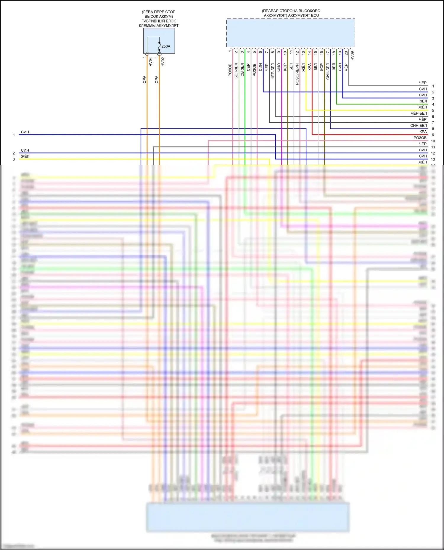 Crosstrek Subaru GT рестайлинг (2020-2022): Электросхема двигатель 2.0л гибрид, электросхема управления гибридом (10 из 13) 