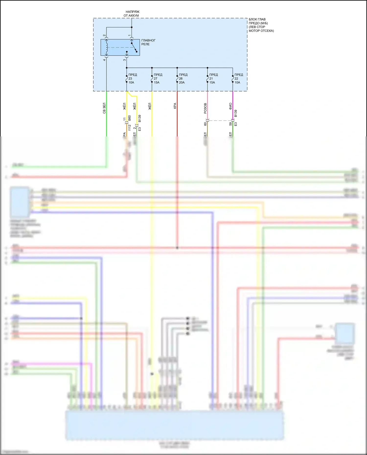 Crosstrek Subaru GT рестайлинг (2020-2022): Электросхема двигателя 2.0l (3 из 7) 