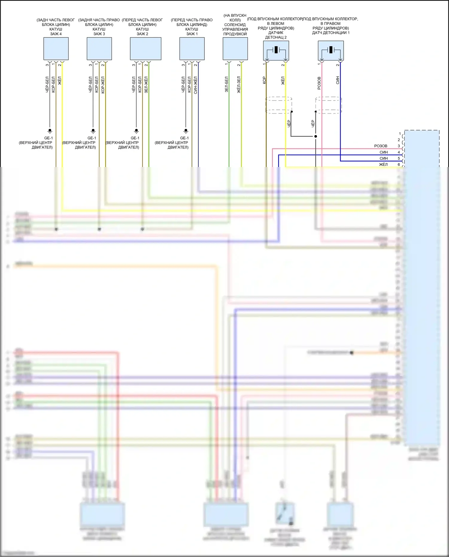 Crosstrek Subaru GT рестайлинг (2020-2022): Электросхема двигателя 2.0l (7 из 7) 