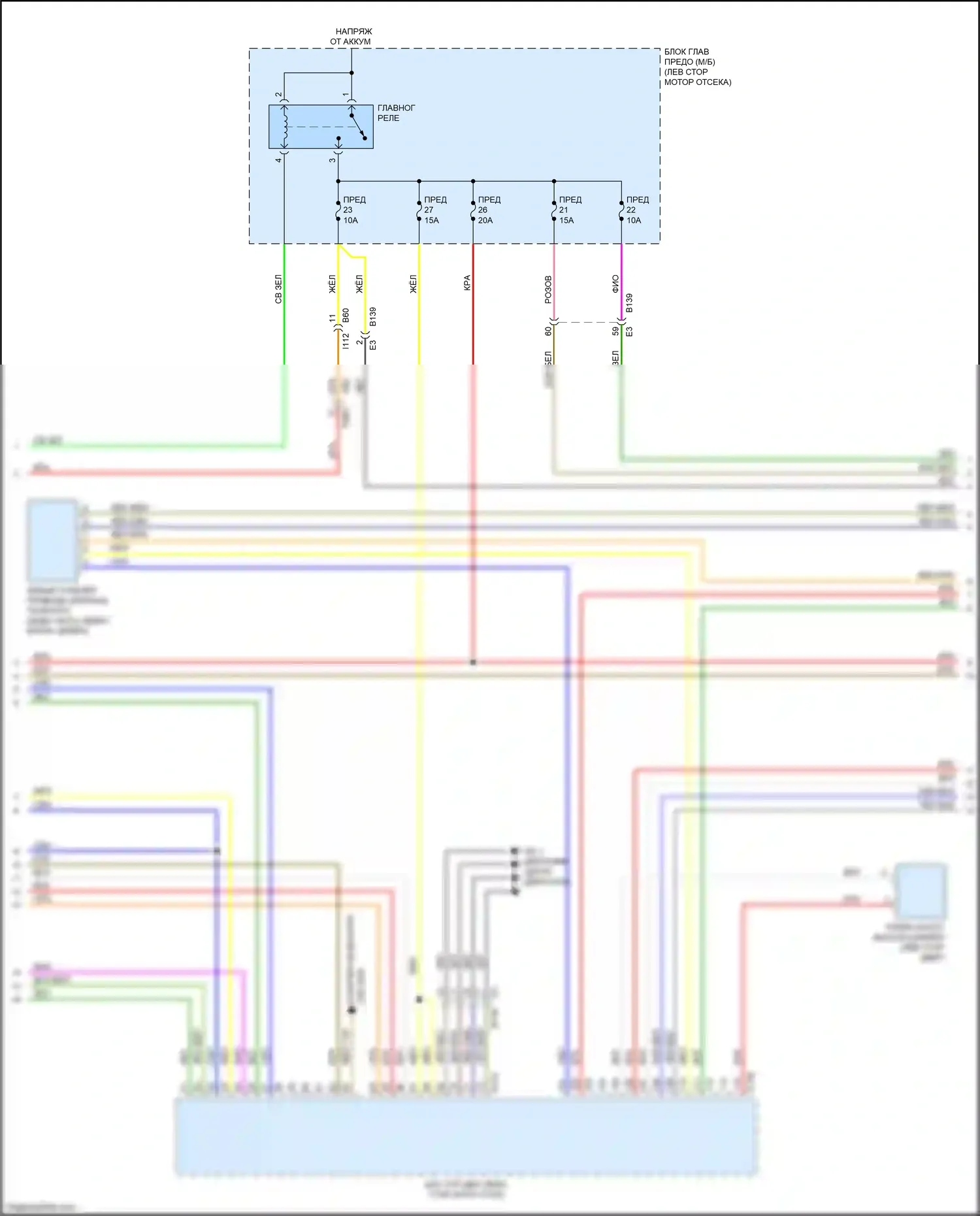 Crosstrek Subaru GT рестайлинг (2020-2022): Электросхема двигателя 2.5l (3 из 7) 