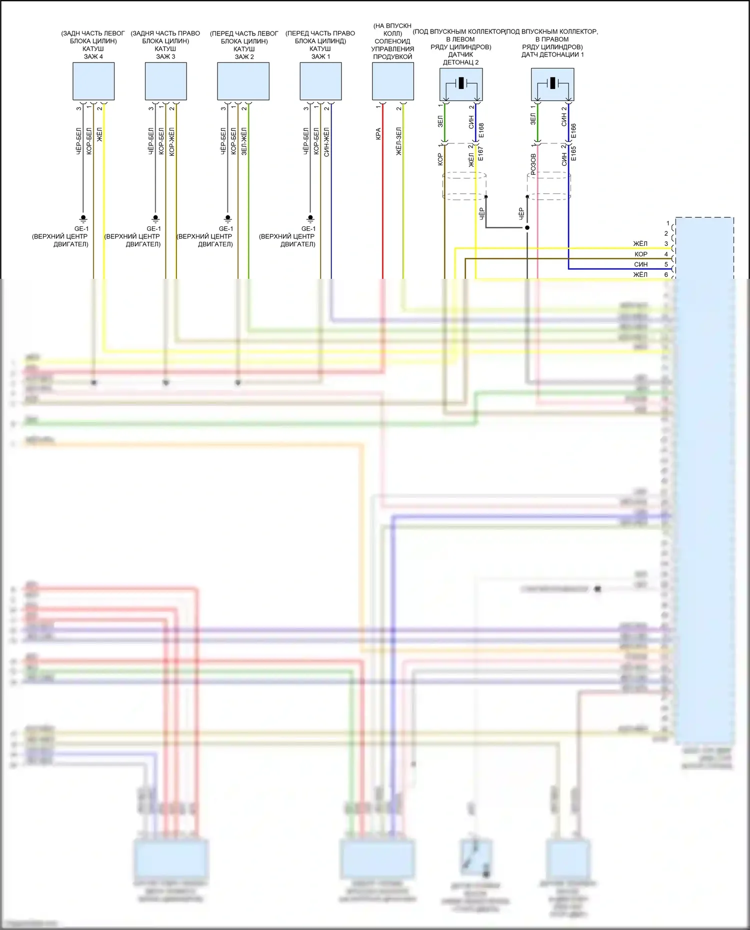 Crosstrek Subaru GT рестайлинг (2020-2022): Электросхема двигателя 2.5l (7 из 7) 
