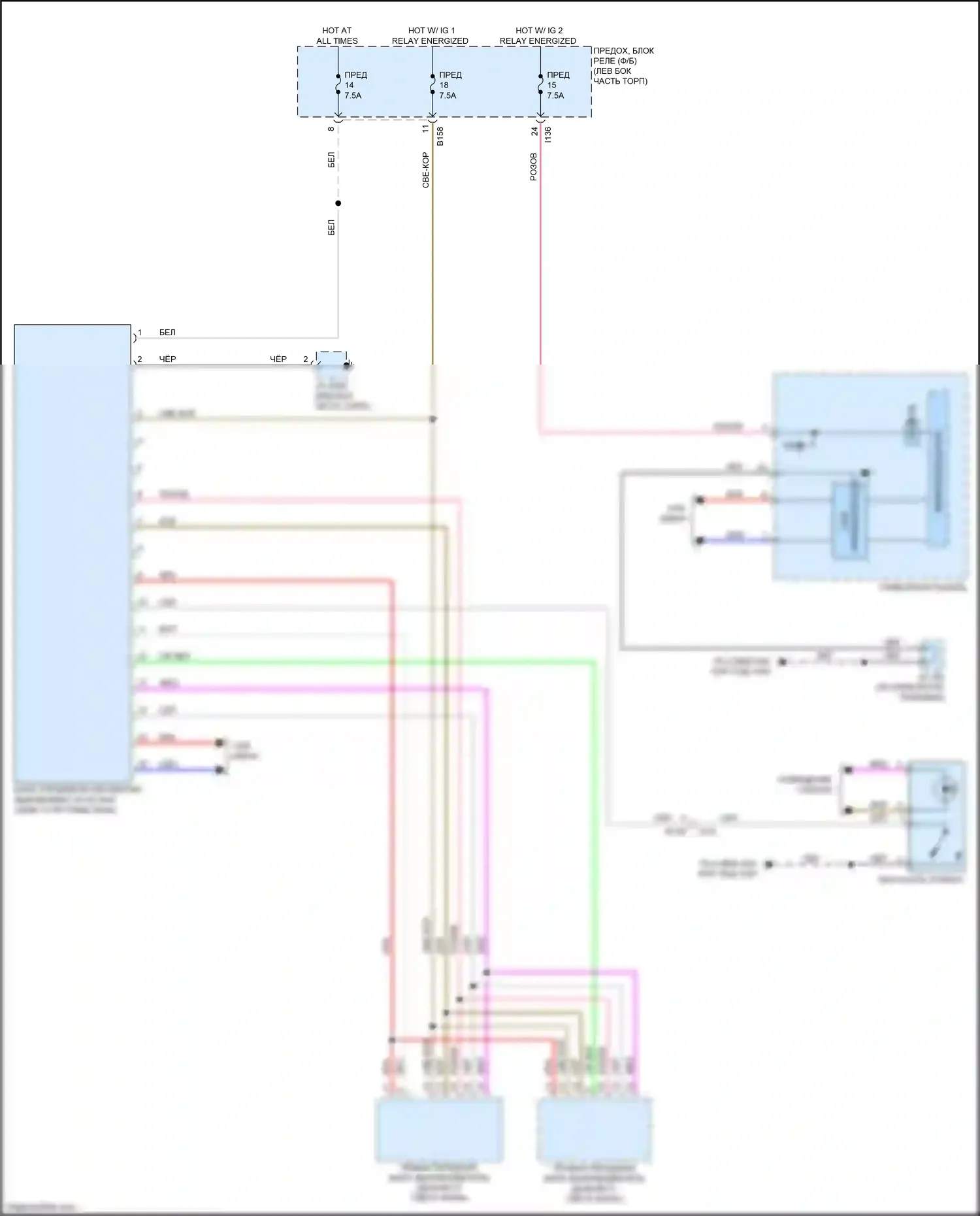 Crosstrek Subaru GT рестайлинг (2020-2022): Электросхема корректора фар, cvt 