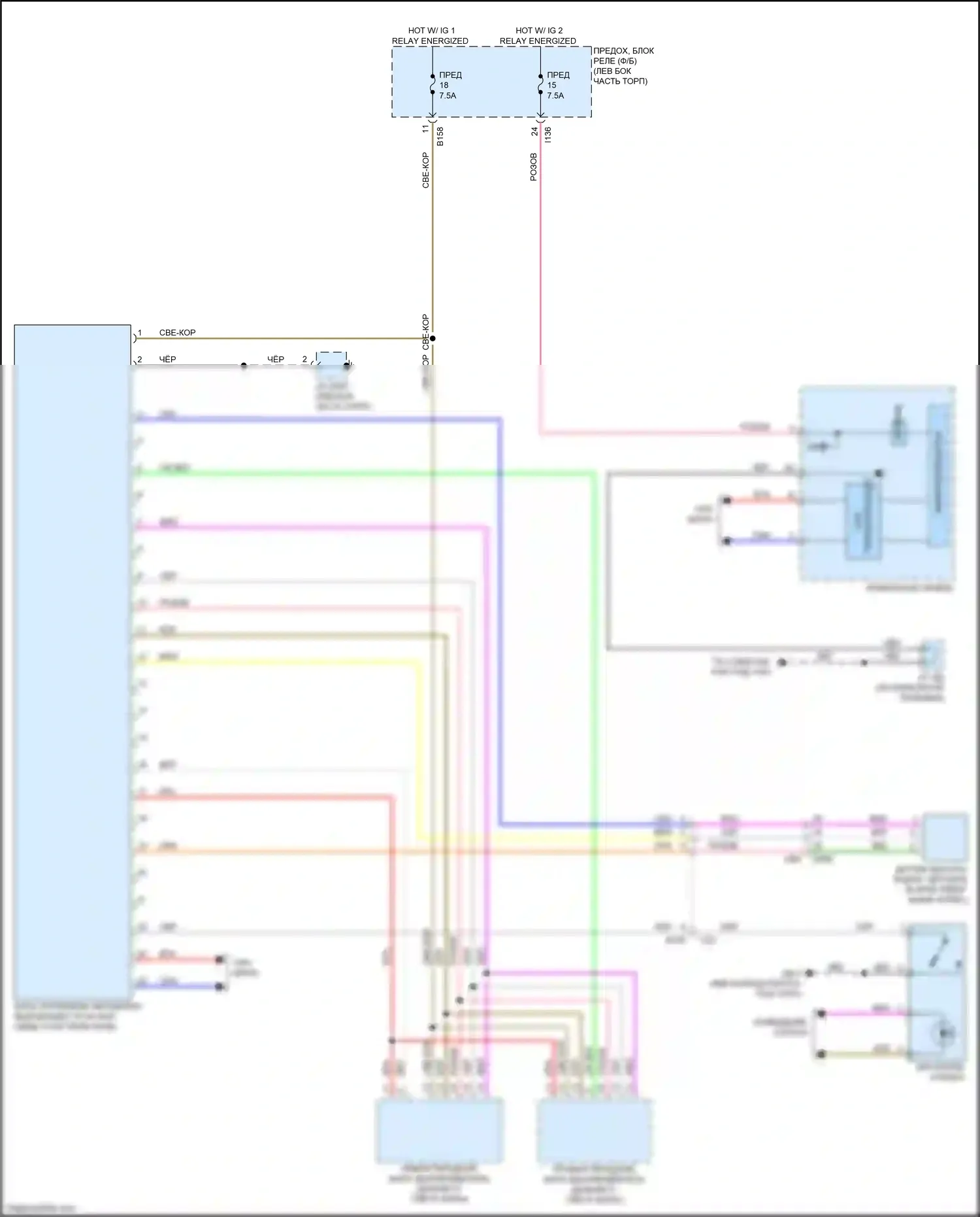 Crosstrek Subaru GT рестайлинг (2020-2022): Электросхема корректора фар, механическая коробка передач 