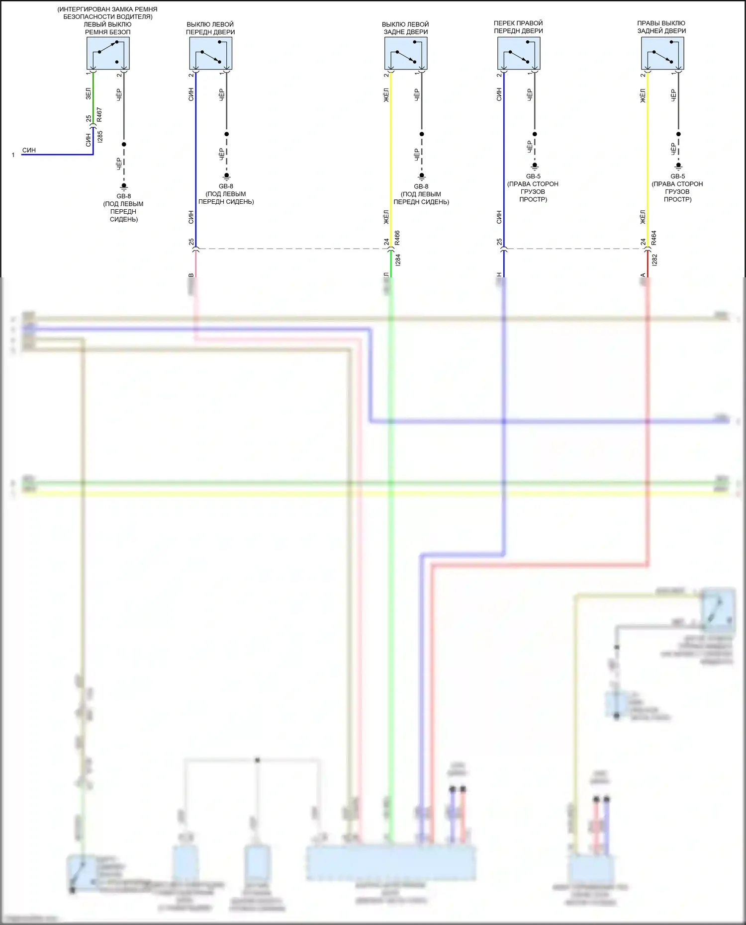 Crosstrek Subaru GT рестайлинг (2020-2022): Электросхема приборной панели, обычный измерительный прибор (2 из 3) 