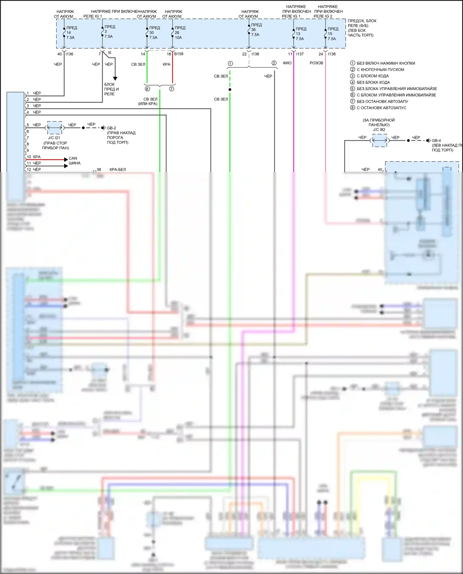 Crosstrek Subaru GT рестайлинг (2020-2022): Электросхема иммобилайзера 