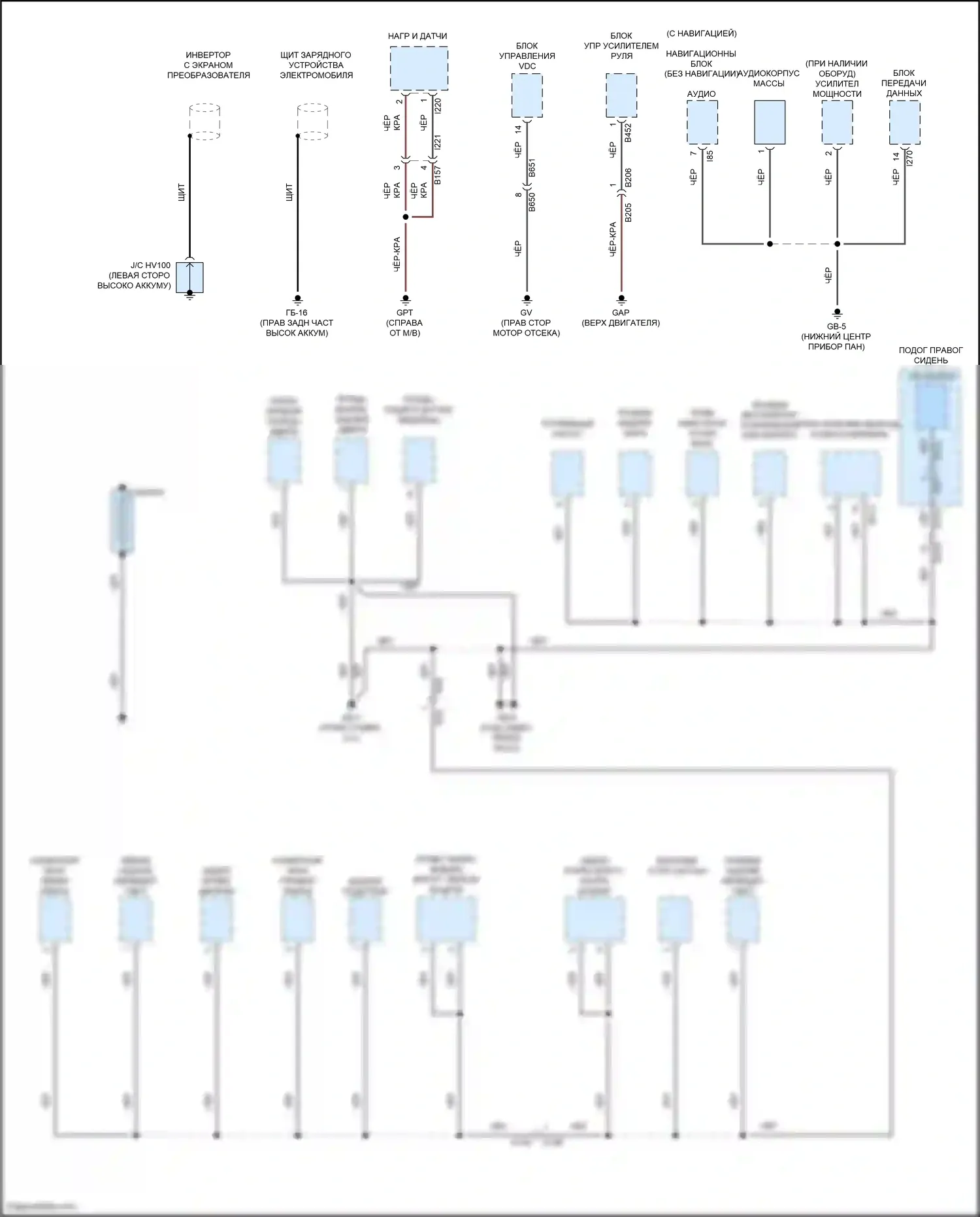 Crosstrek Subaru GT рестайлинг (2020-2022): Электросхема разводки массы, гибридная (4 из 5) 
