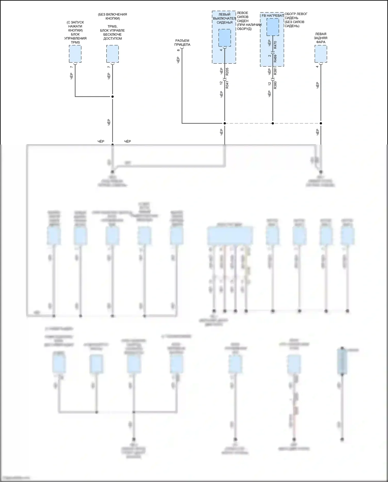 Crosstrek Subaru GT рестайлинг (2020-2022): Электросхема разводки массы, за исключением гибридной (5 из 5) 