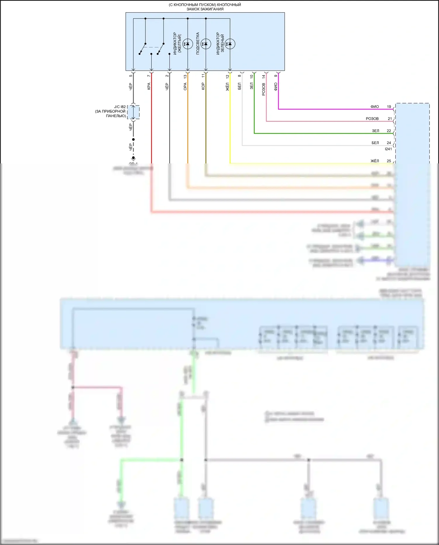 Crosstrek Subaru GT (2017-2020): Электросхема блока предохранителей реле (7 из 7) 