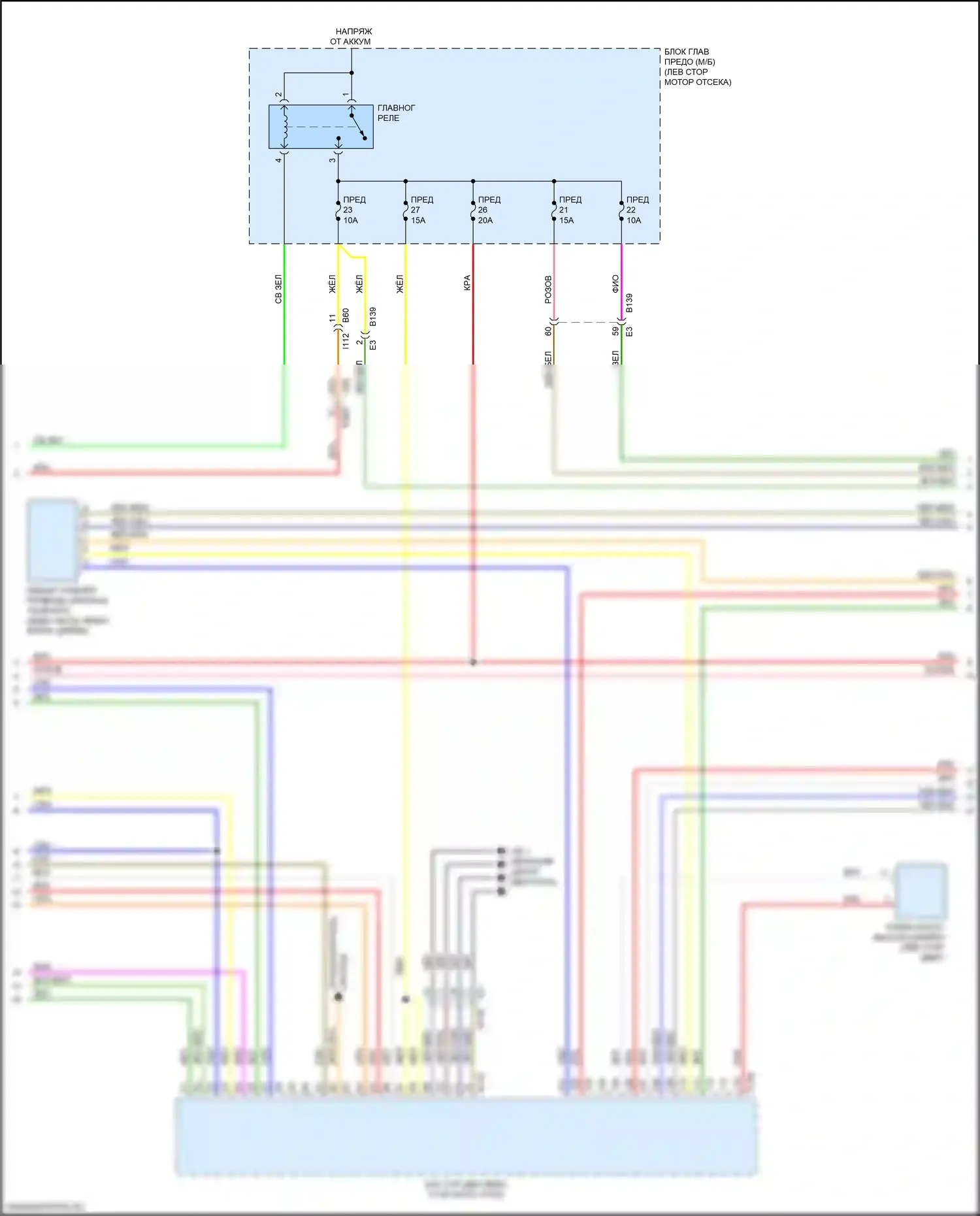 Crosstrek Subaru GT (2017-2020): Электросхема двигателя 2.0l (3 из 7) 