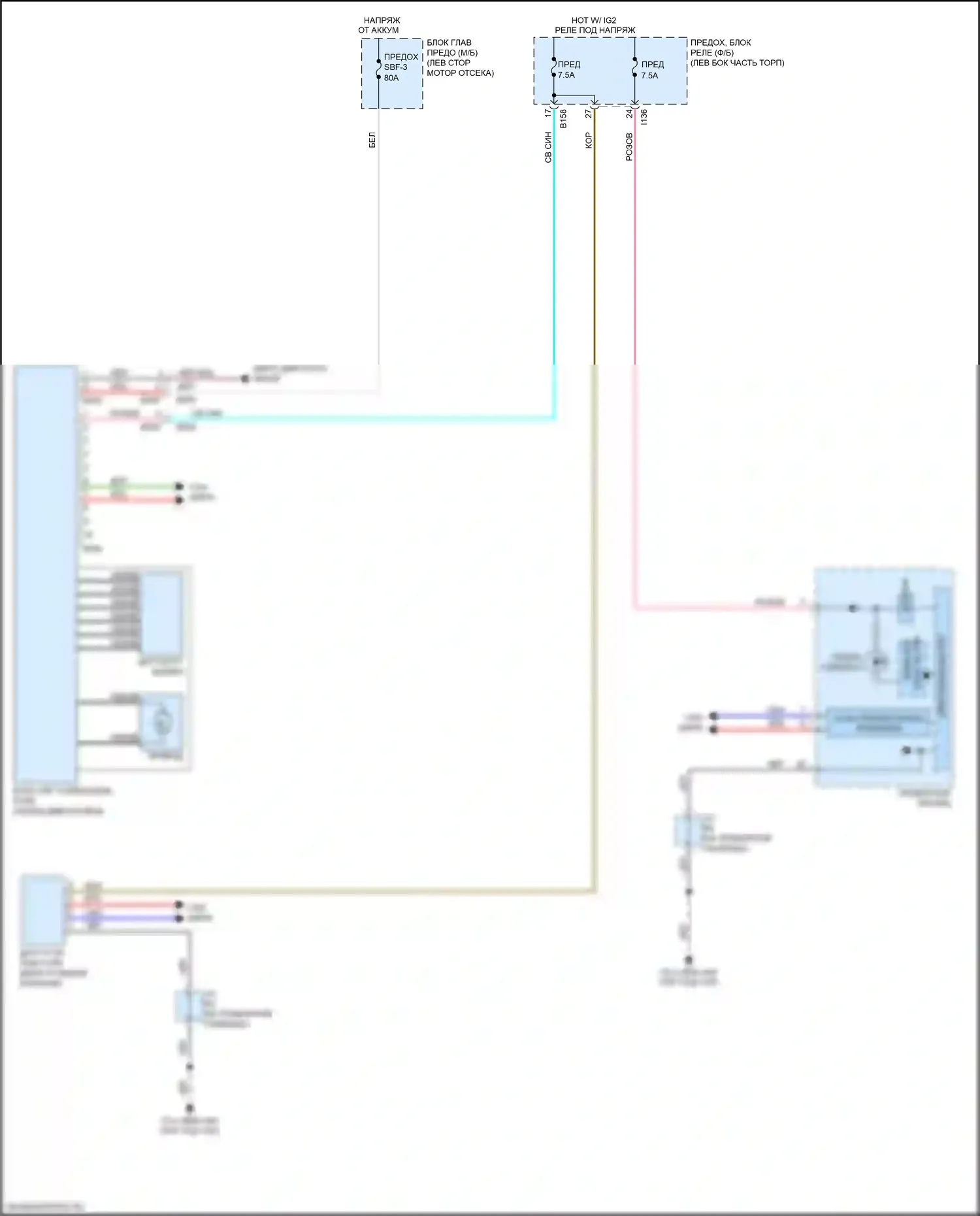 Crosstrek Subaru GT (2017-2020): Электросхема электроусилителя руля 