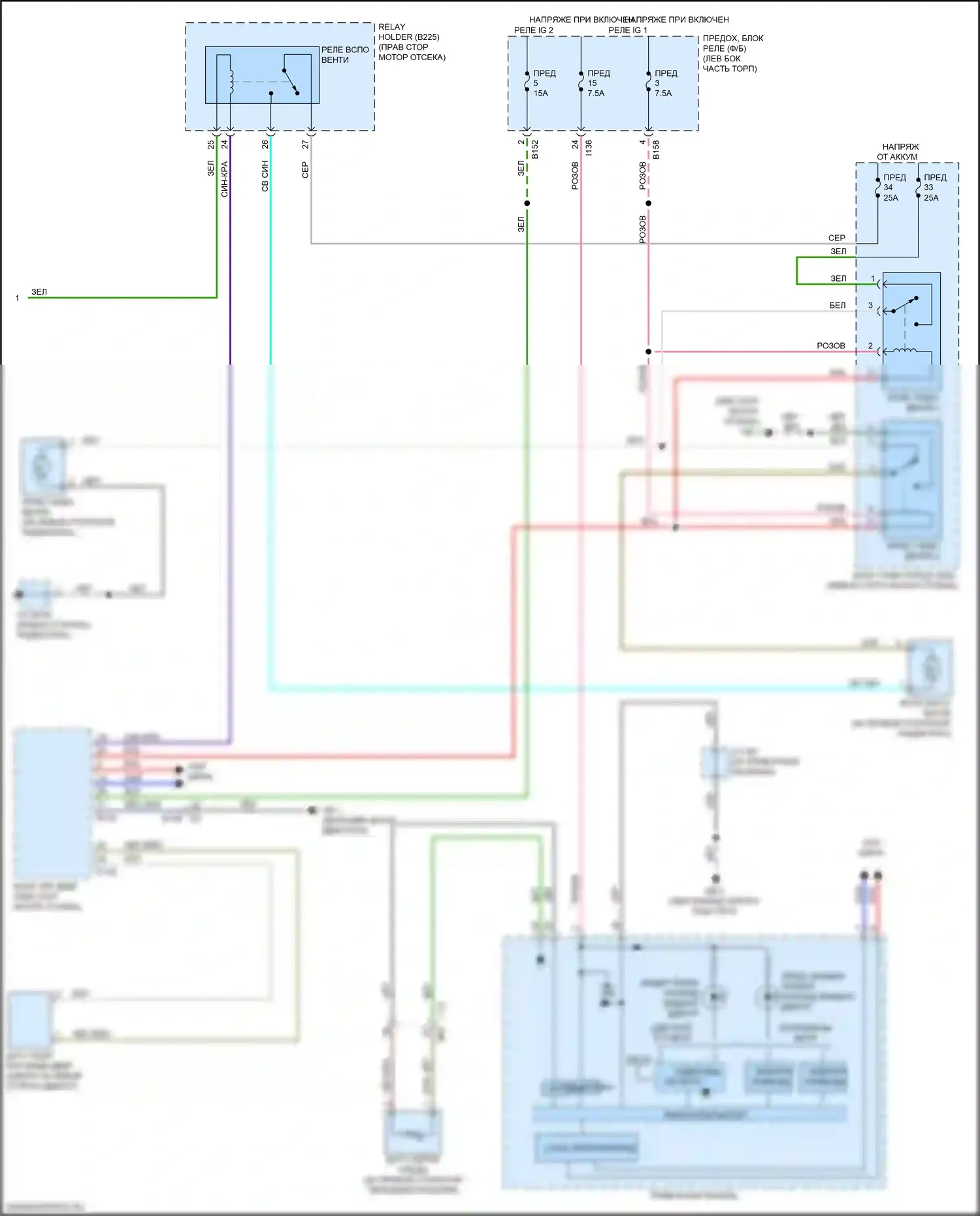 Crosstrek Subaru GT (2017-2020): Электросхема климат контроля (3 из 3) 